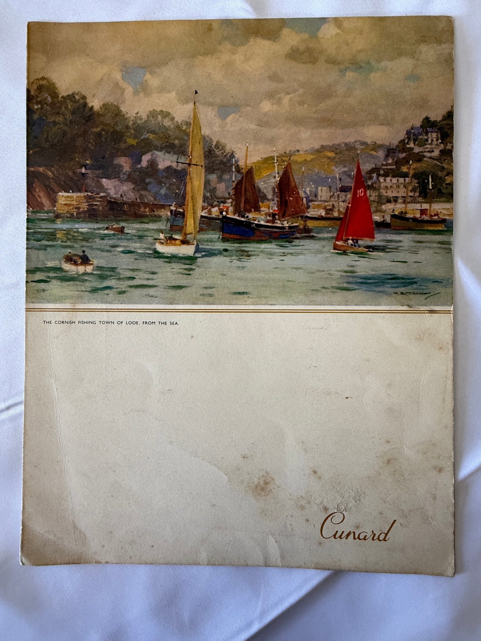 RMS Mauretania Cunard Line Original Dinner Menu Monday June 25 1956 (1 of 3)
