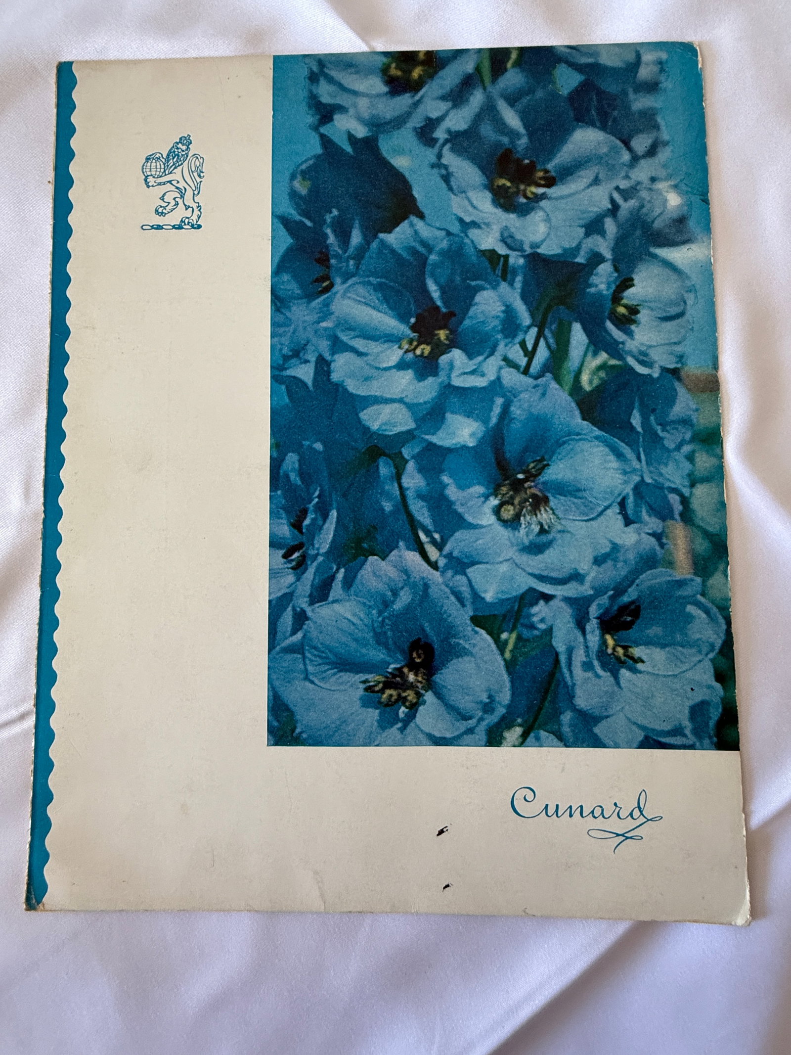 Cunard RMS Mauretania Original Luncheon Menu Wednesday June 27 1956 (1 of 3)