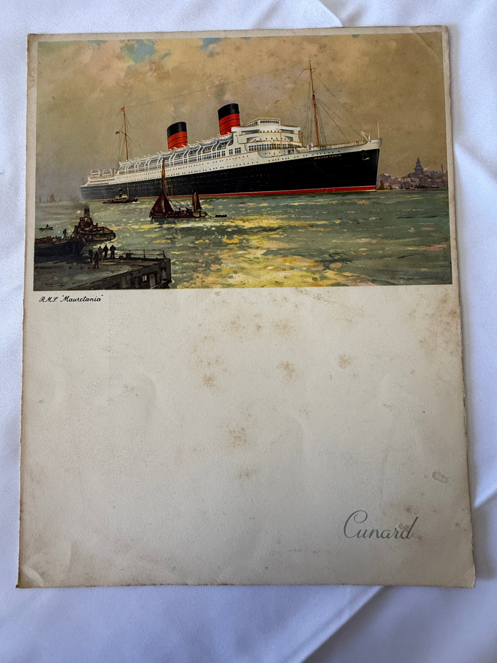 RMS Mauretania Cunard Line Original Gala Dinner Menu, Wednesday June 27, 1956 (1 of 3)