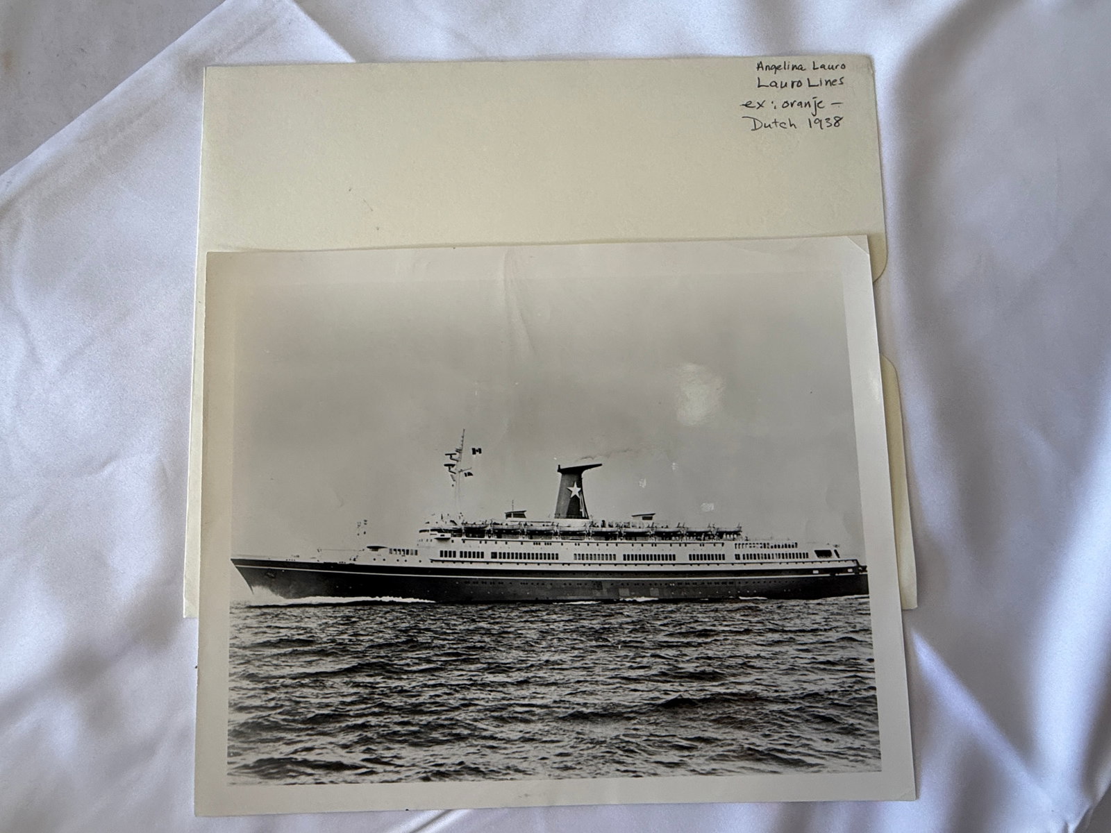 Angelina Lauro Lauro Lines Ex-Oranje Dutch 1938 Original B&W Press Photo (1 of 2)