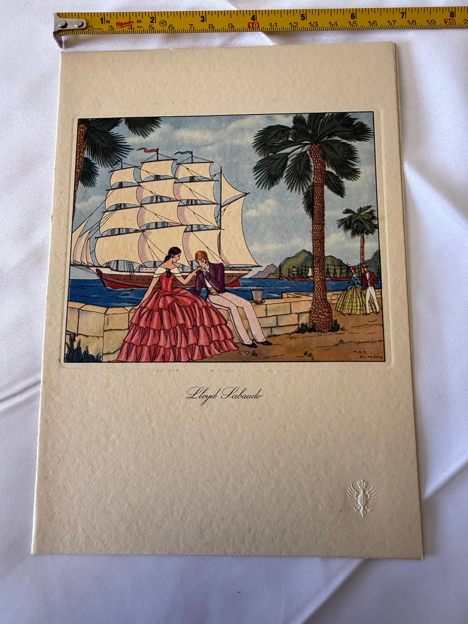Lloyd Sabaudo SS Conte Grande Italian Ocean Liner Dinner Menu August 9 1931 (1 of 3)