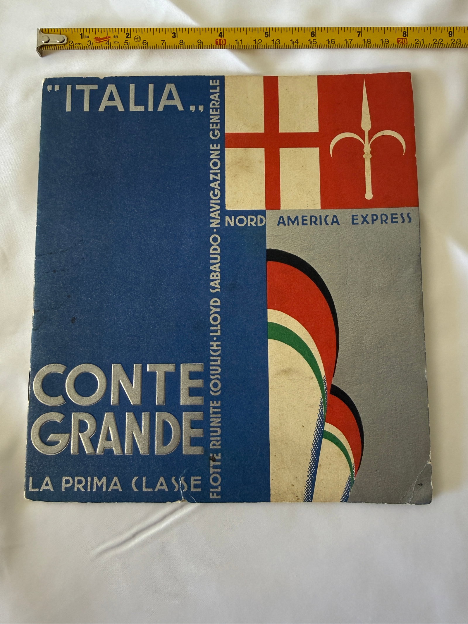 SS Conte Grande Italia Line First Class Promotional Brochure Booklet c.1930s (1 of 5)