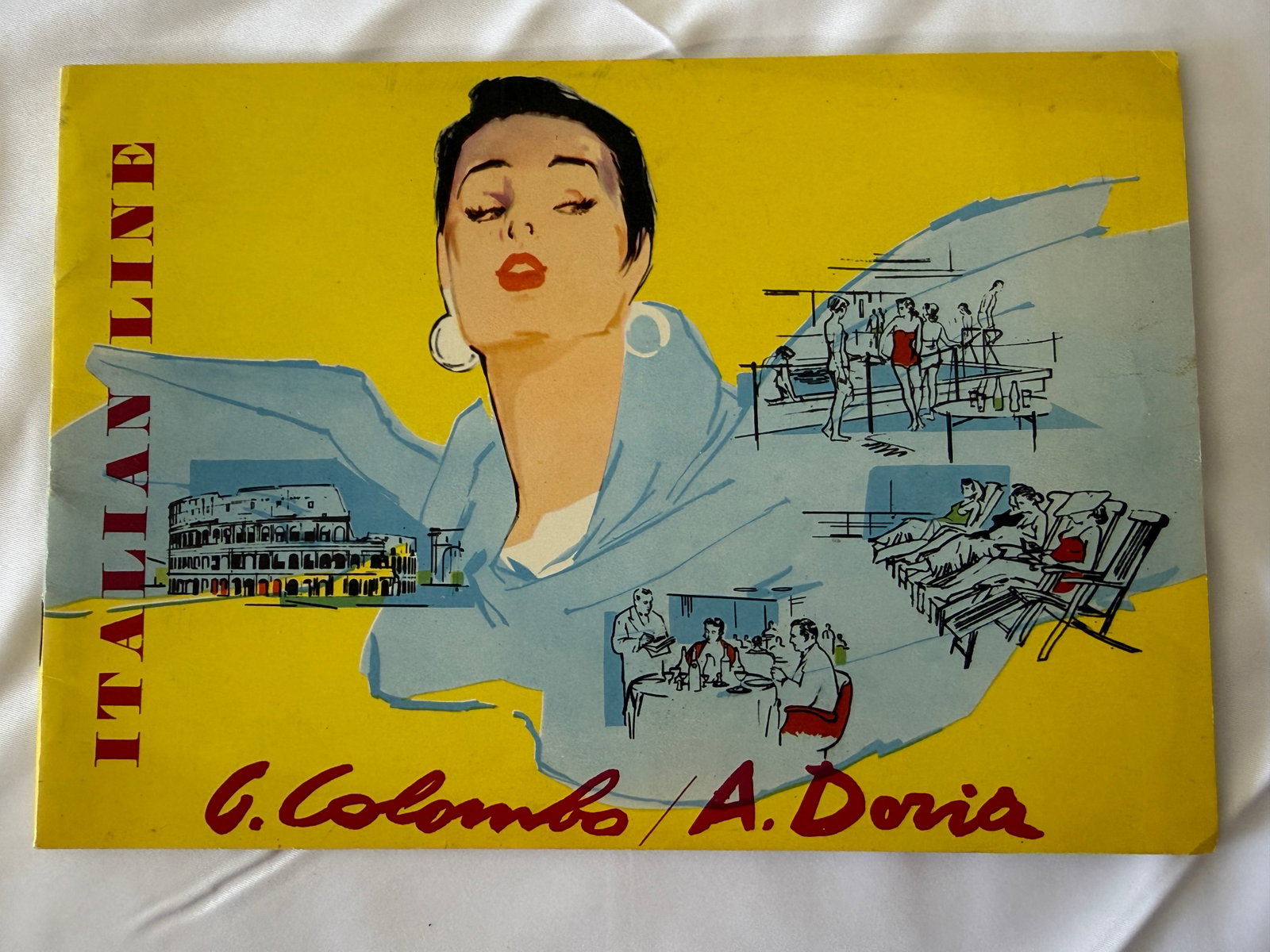 Italian Line SS Andrea Doria & C. Colombo 1954 Original Cruise Brochure (1 of 5)