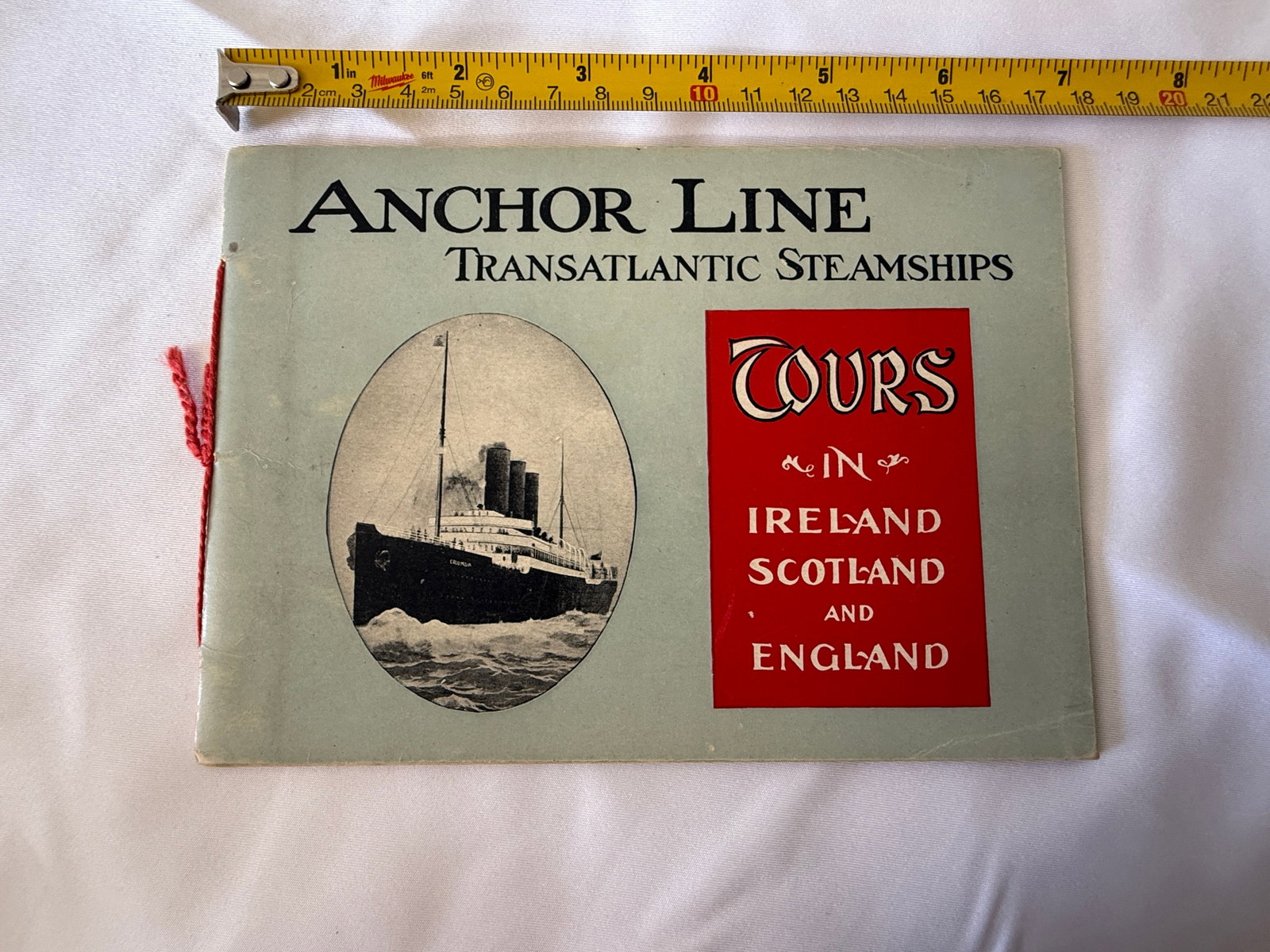 Anchor Line Transatlantic Steamships Tours Brochure Booklet c.1900 (1 of 6)