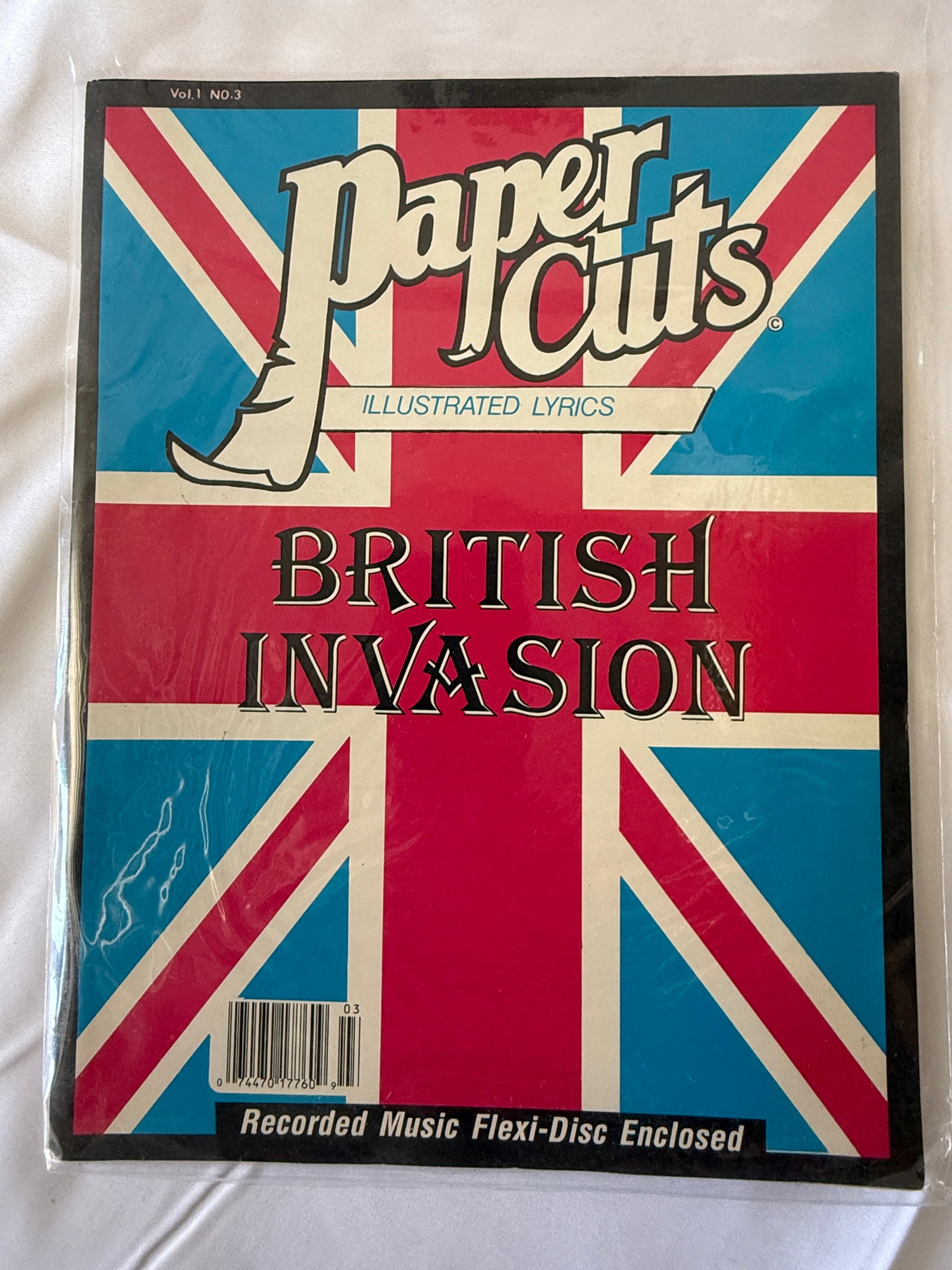 Paper Cuts Illustrated Lyrics Magazine Vol.1 No.3 British Invasion w/ Flexi-Disc (1 of 3)