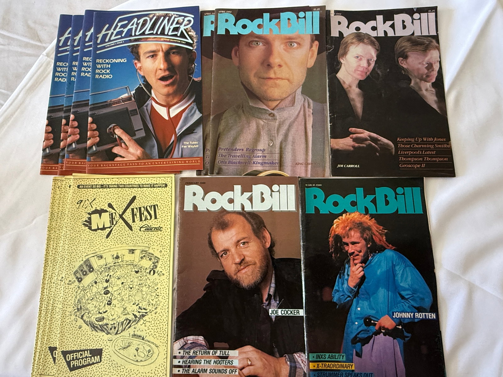 Vintage Rock Music Magazine Collection RockBill Headliner & Ephemera 1980s Lot (1 of 2)