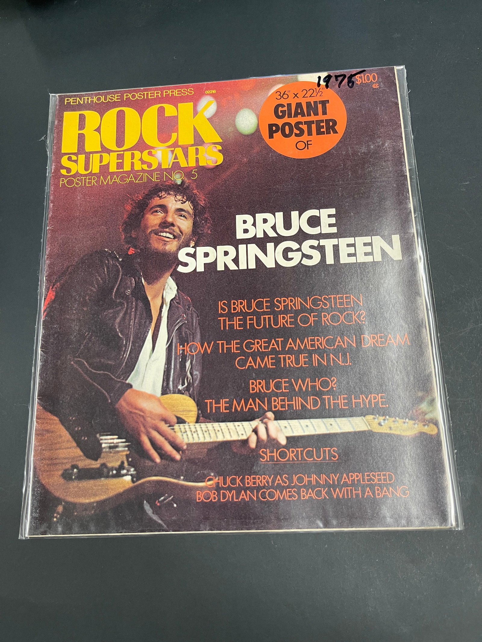 Bruce Springsteen Rock Superstars Poster Magazine No. 5 Penthouse Press 1976 (1 of 2)