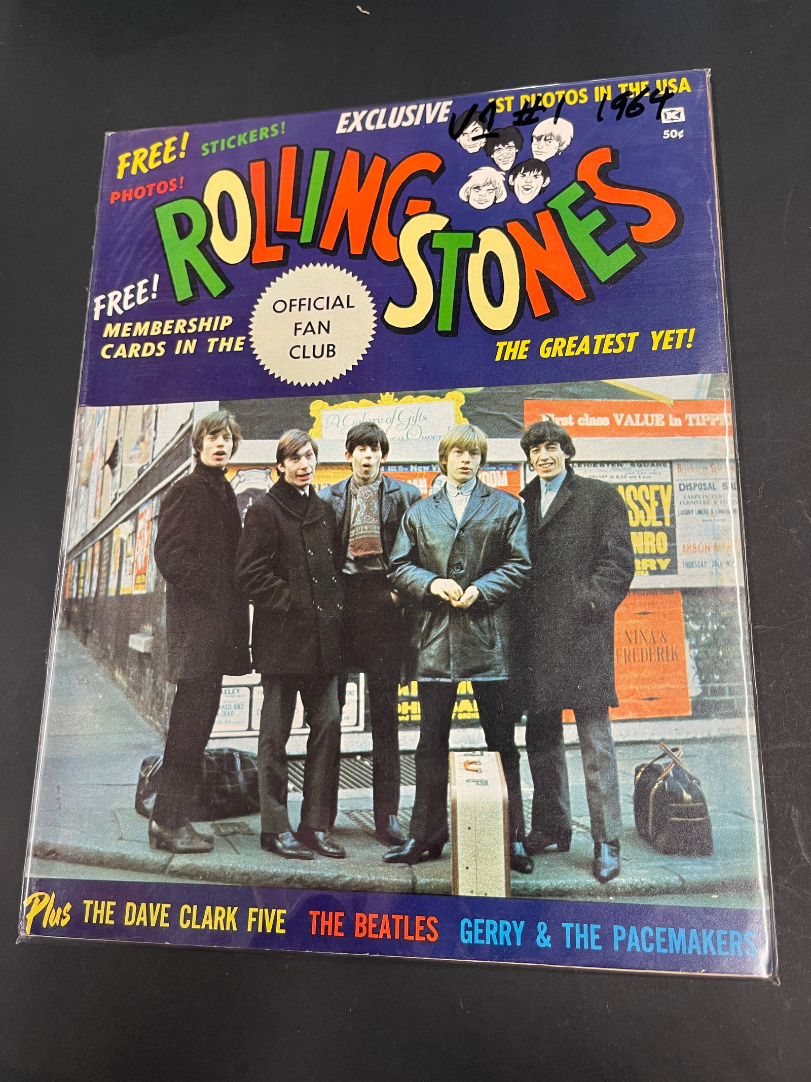 Rolling Stones 1964 Official Fan Club Magazine #1 USA First Issue Signed (1 of 3)