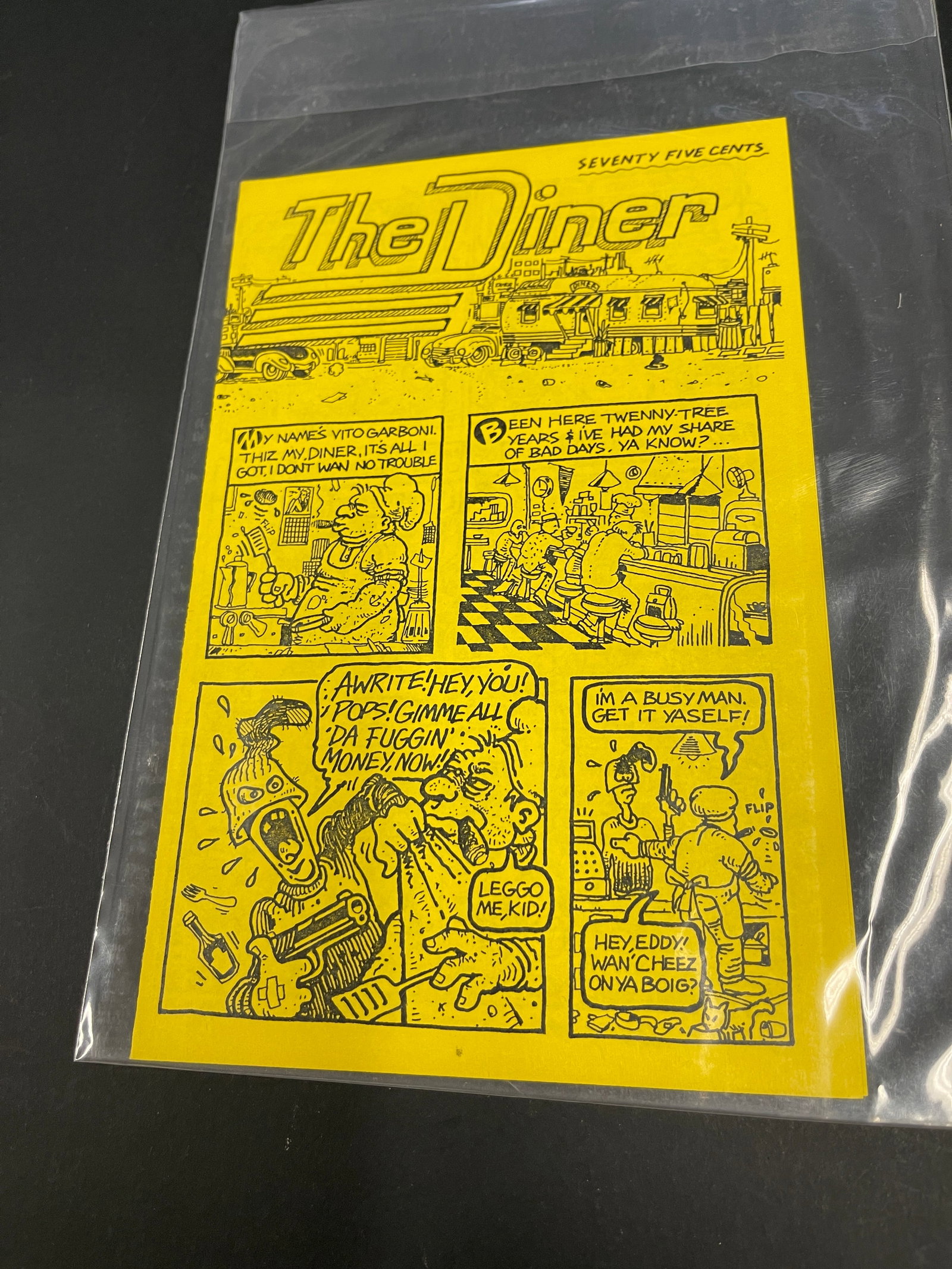 The Diner Underground Comix Mini Comic Zine Yellow Newsprint 75 Cents Vintage (1 of 2)