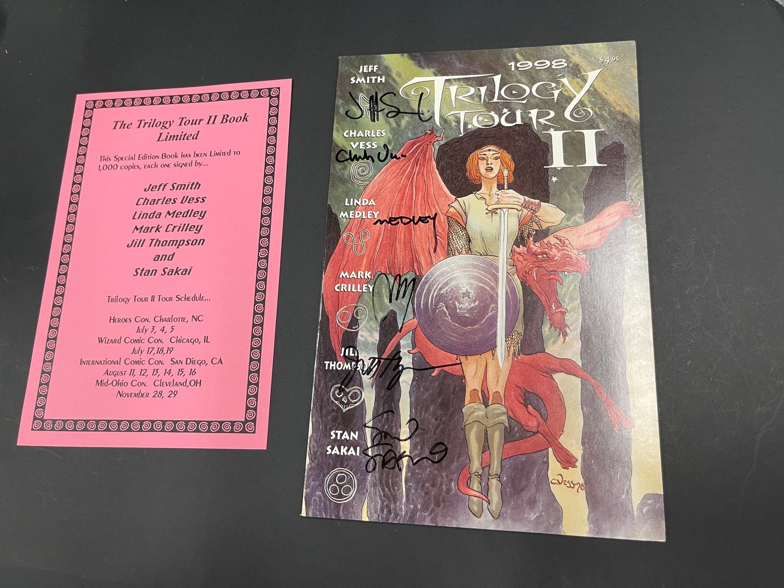 1998 Trilogy Tour II Limited Edition Comic Signed by All 6 Artists w/ COA (1 of 5)