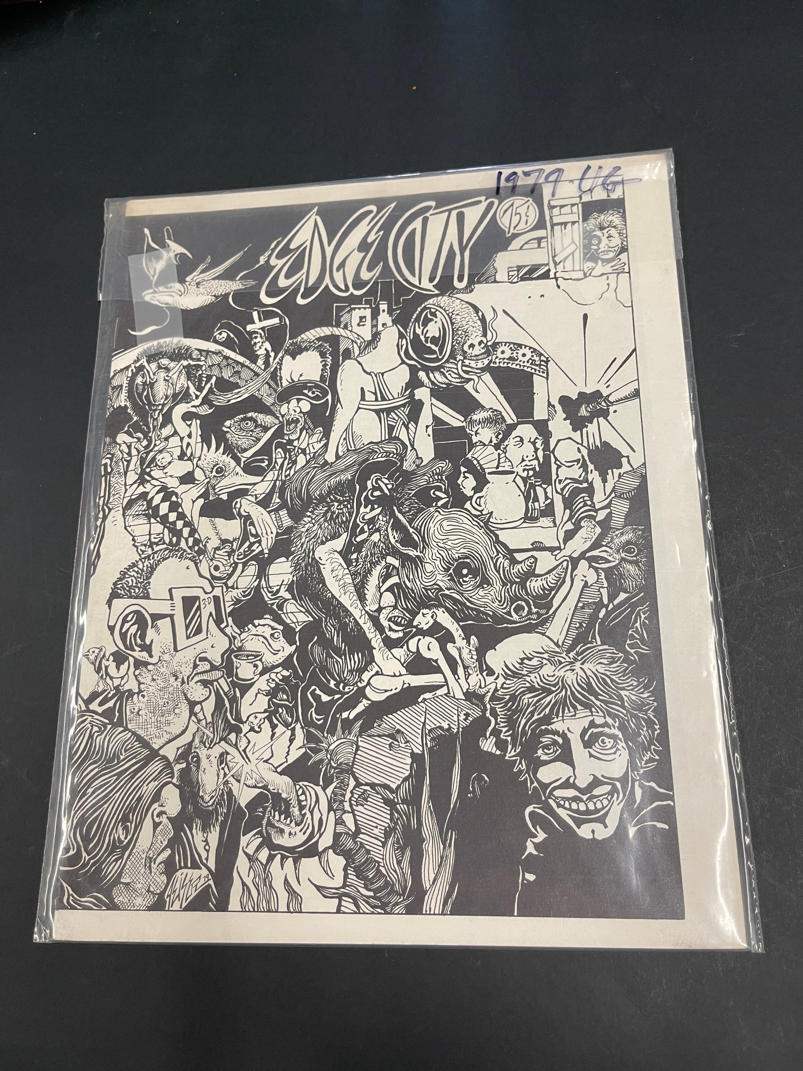 Underground Comix Original Art Prints Black & White Chaotic Scene 1979 Lot of 2 (1 of 3)