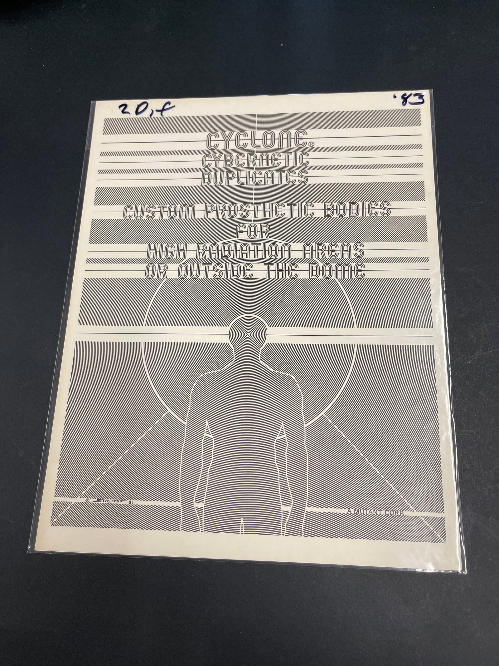 Cyclone Cybernetic Duplicates Sci-Fi Robot Art Print & Strutton Illustration 1983 (1 of 2)
