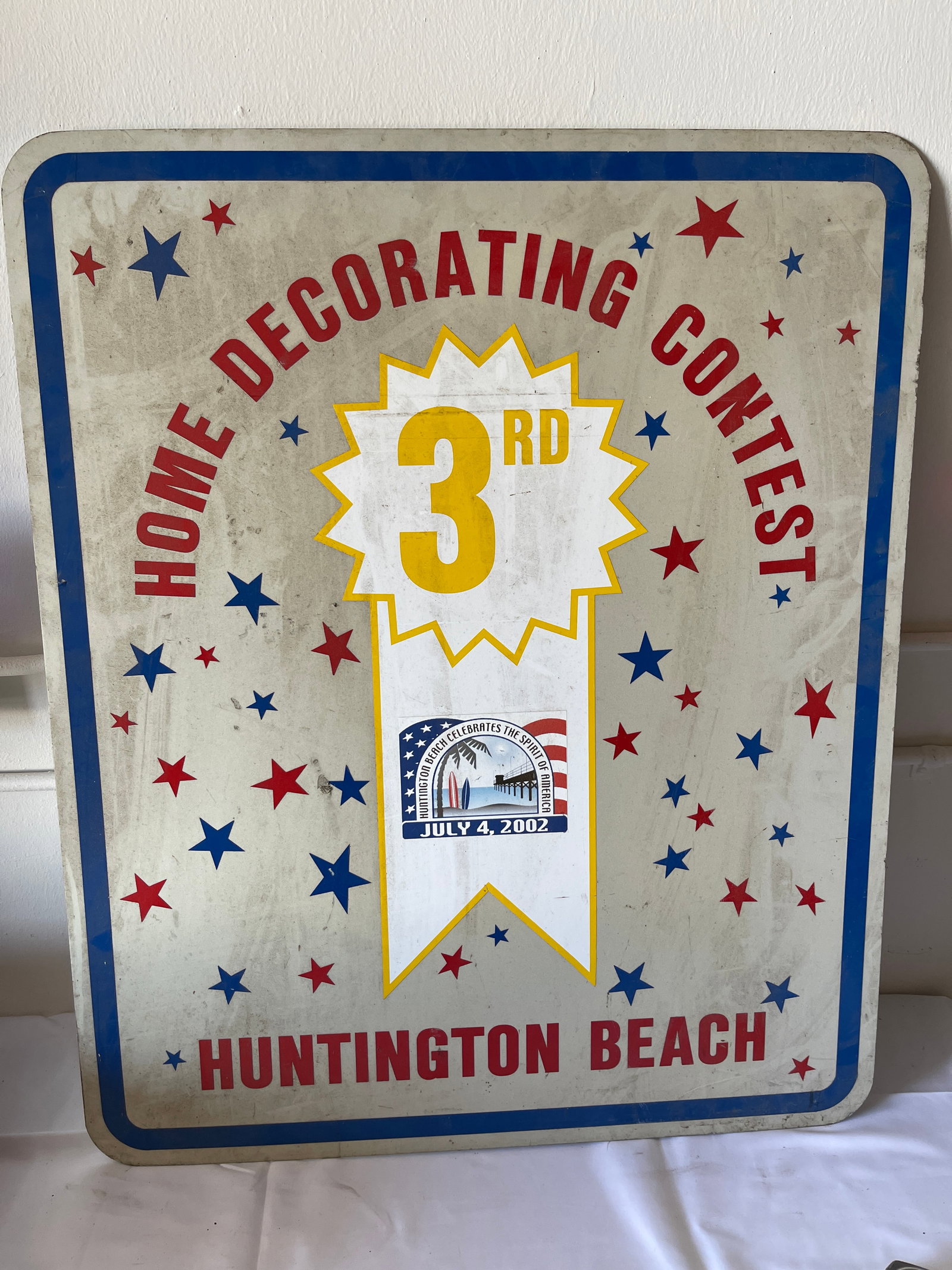 Huntington Beach July 4th 2002 Home Decorating Contest 3rd Place Metal Sign (1 of 3)
