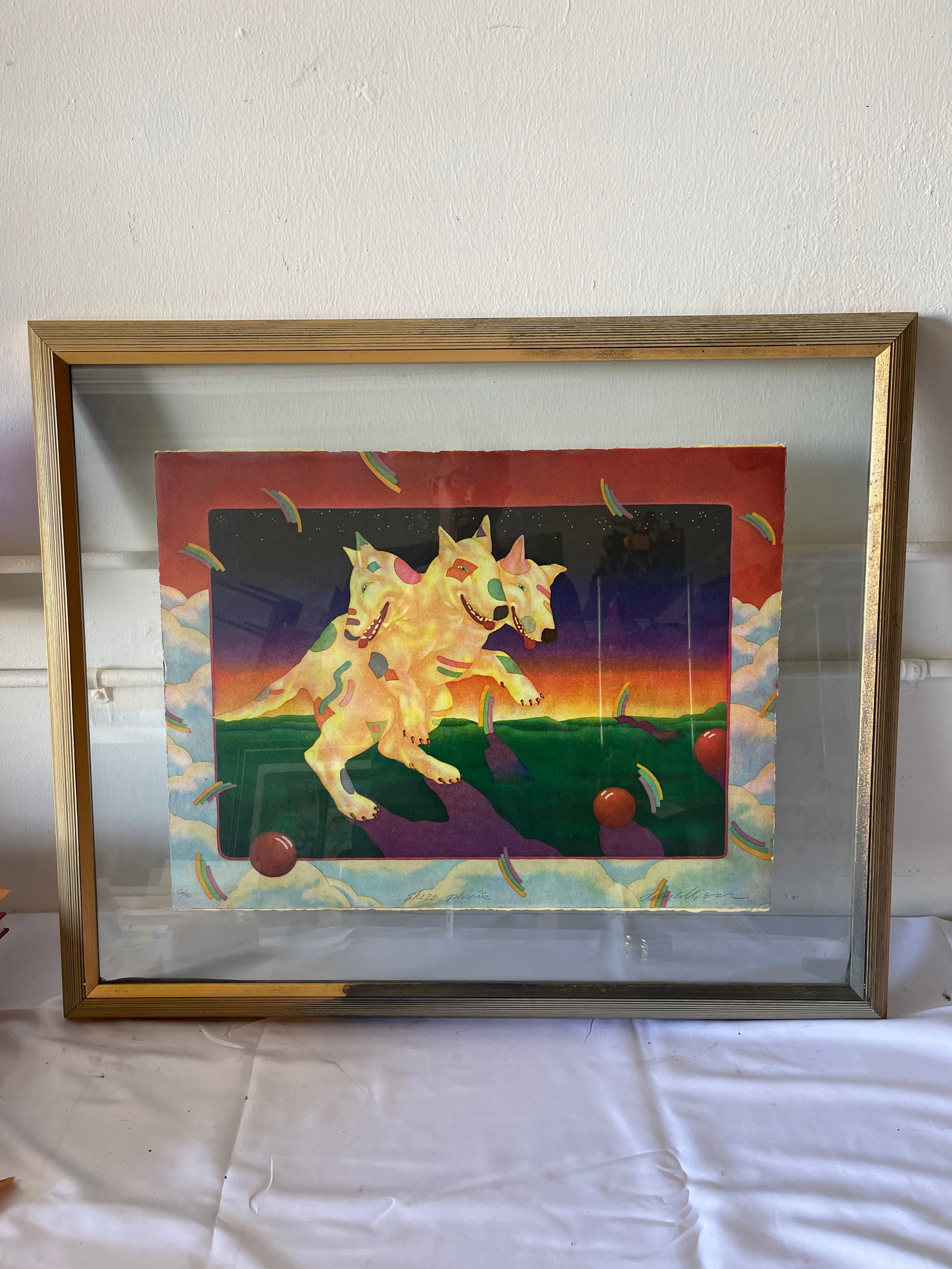 David Allison 'Shizo Merena' Framed Watercolor Art Print 33x28 (1 of 3)