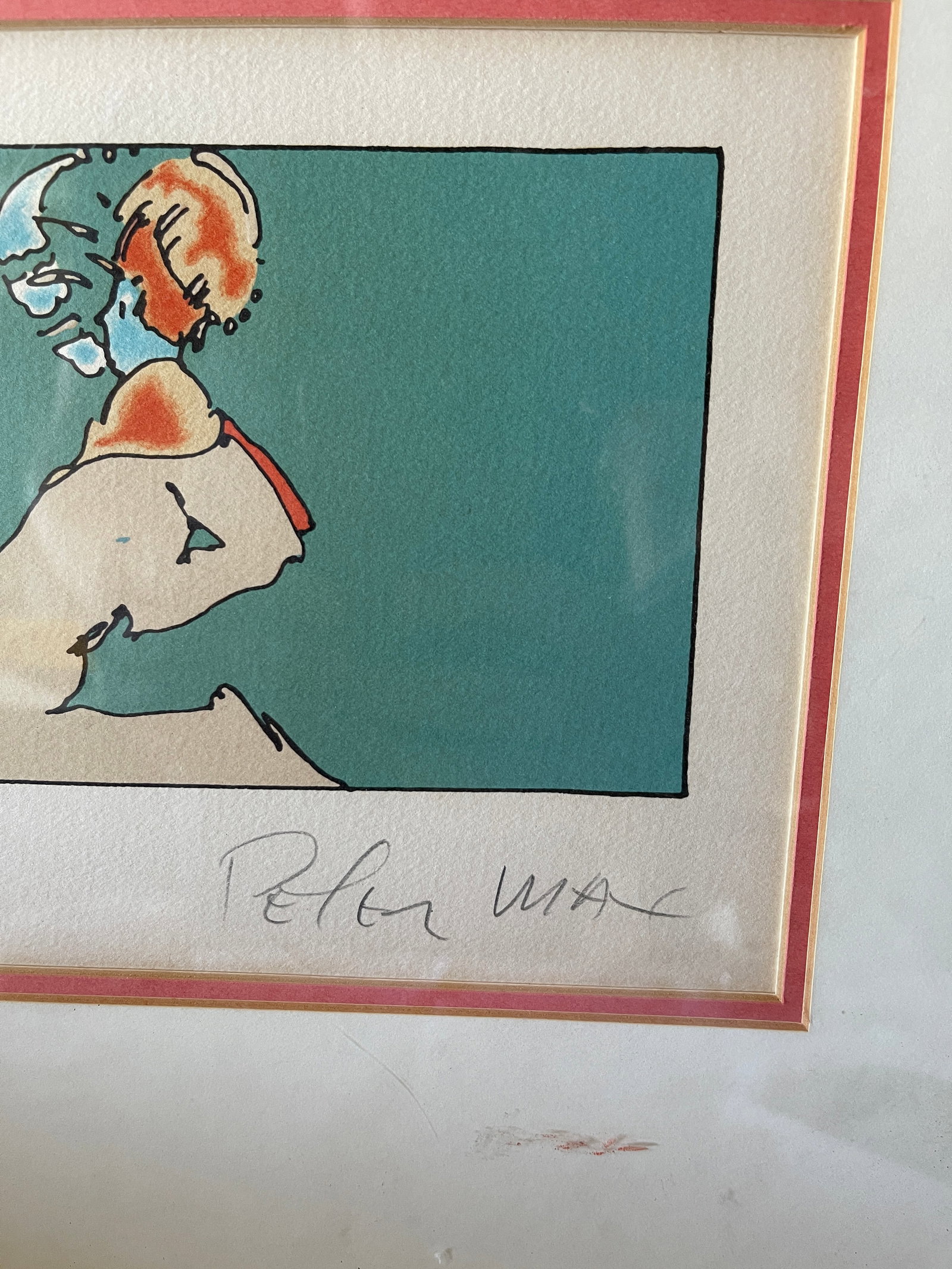 Peter Max 'Facing Left' Limited Edition Lithograph 221/300 Signed - 2