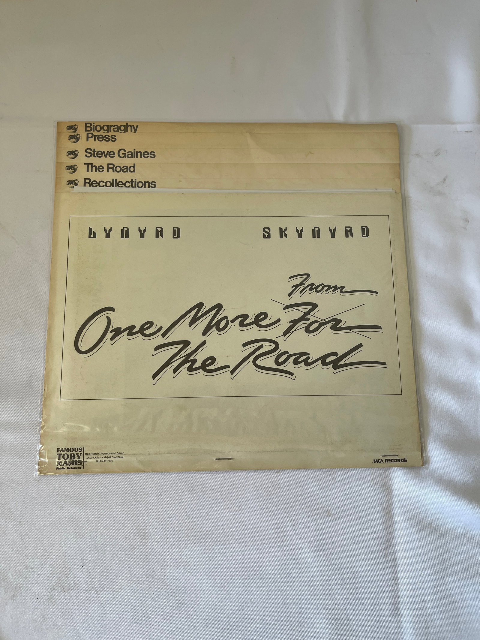 Lynyrd Skynyrd 'One More From The Road' MCA Records Press Kit Promo Folder (1 of 2)
