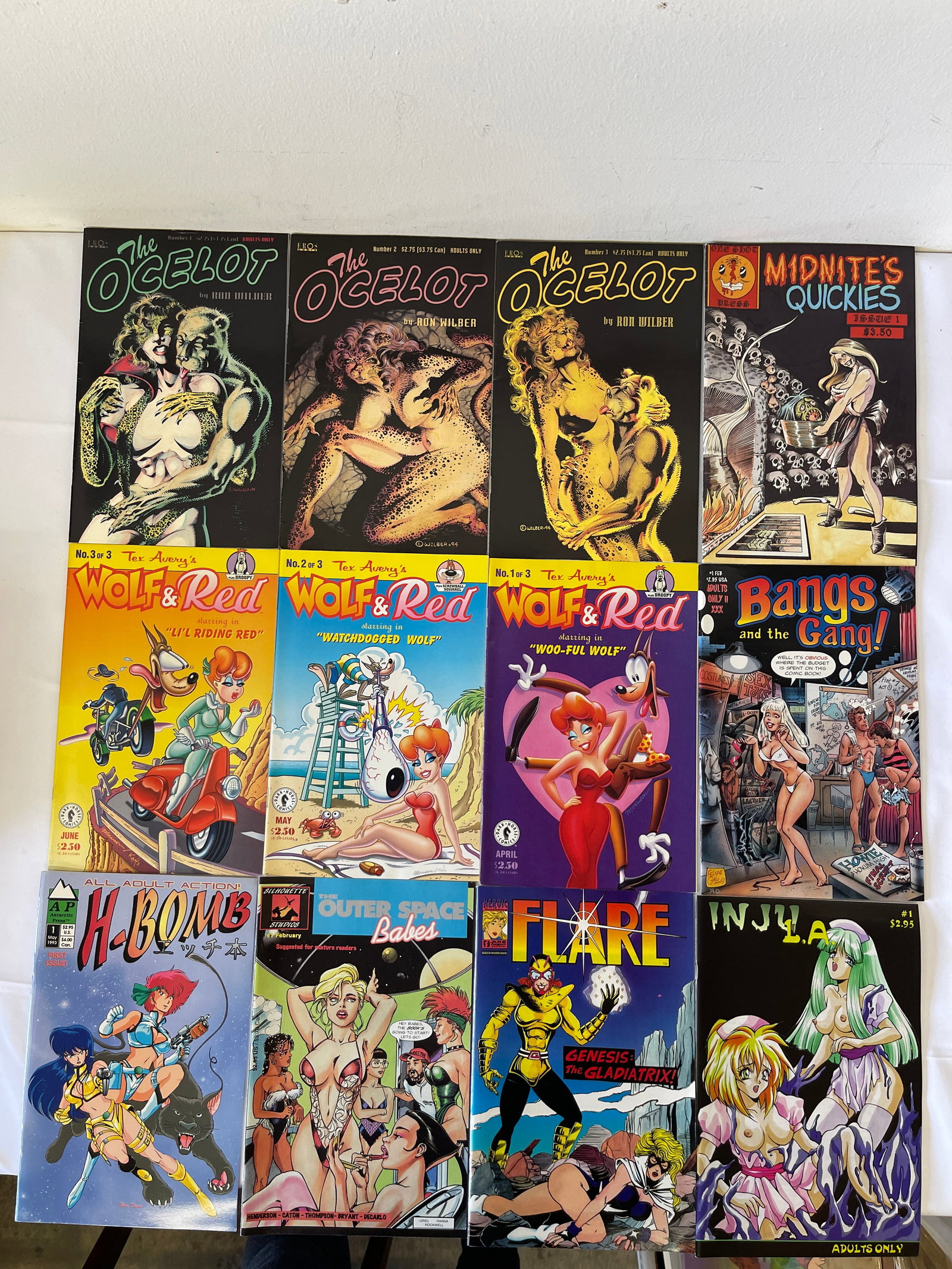 Adult Underground Comics Lot: Ocelot, Wolf & Red, Flare, H-Bomb & More 13 Issues (1 of 4)