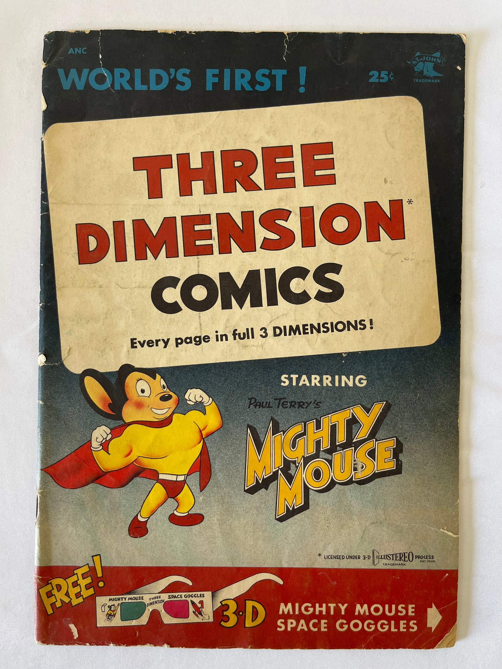 Mighty Mouse Three Dimension Comics Vol 1 No 1 St. John 1953 3-D (1 of 3)