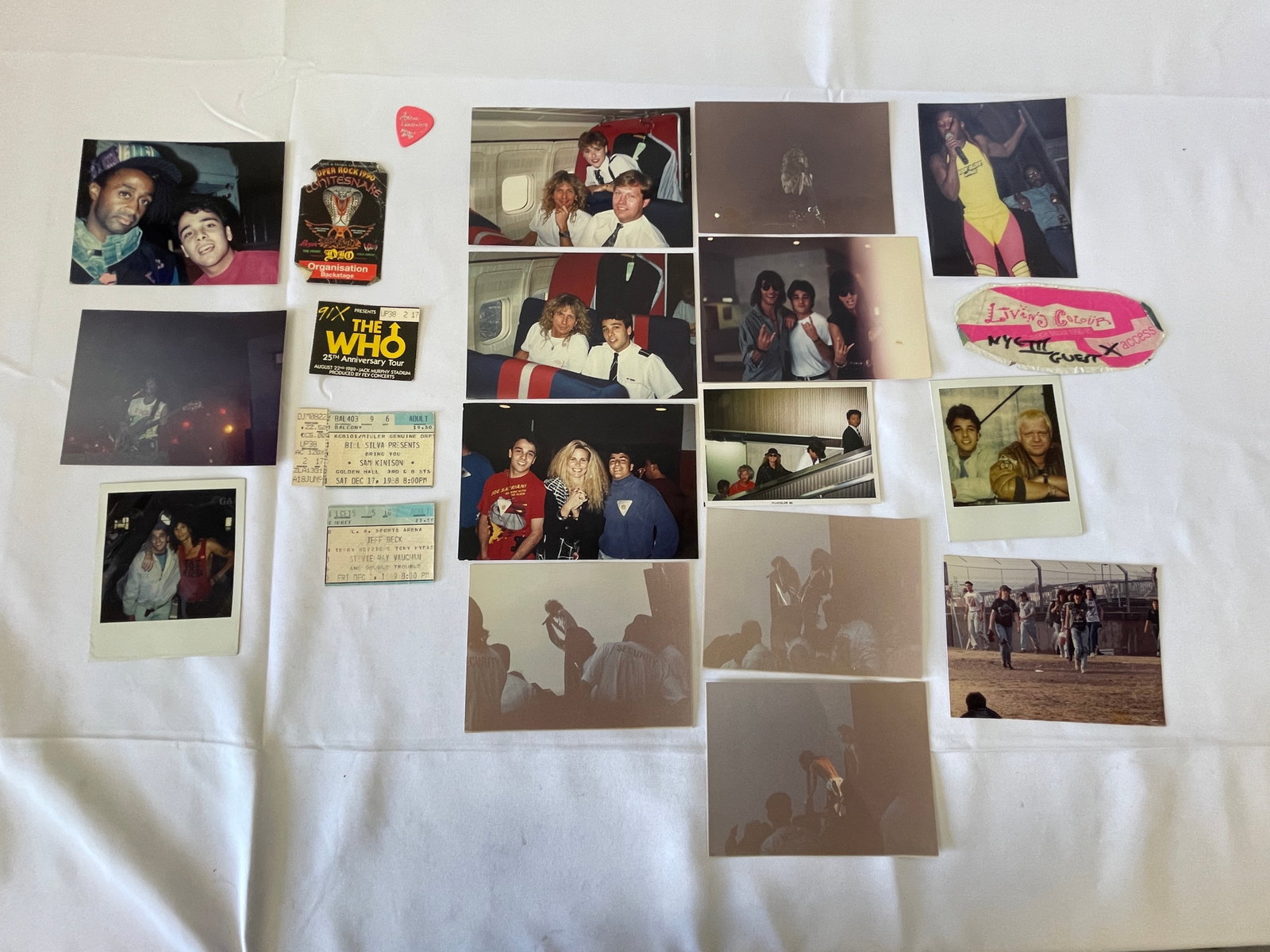 1980s Rock Music Memorabilia Collection: Photos, Backstage Passes & Concert Tickets (1 of 5)