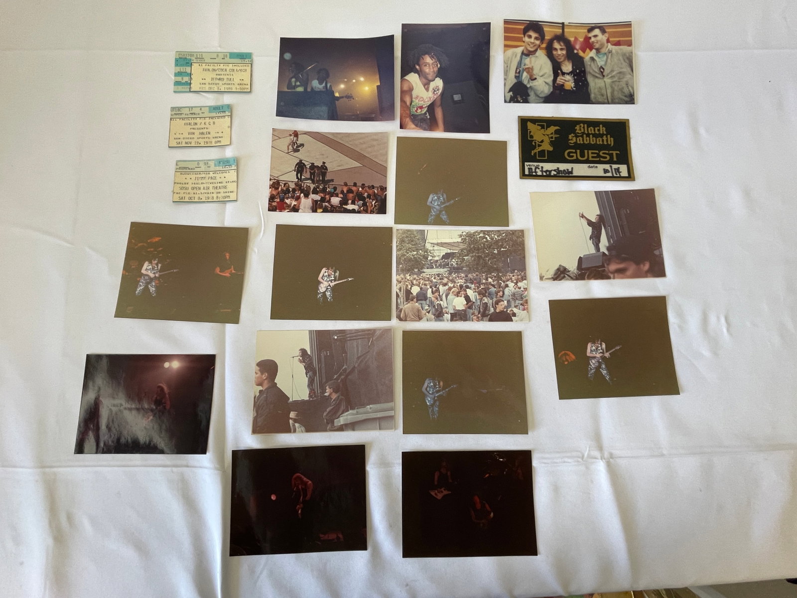 Van Halen Jimmy Page Black Sabbath Jethro Tull Concert Photos Tickets Pass 1978-89 (1 of 5)