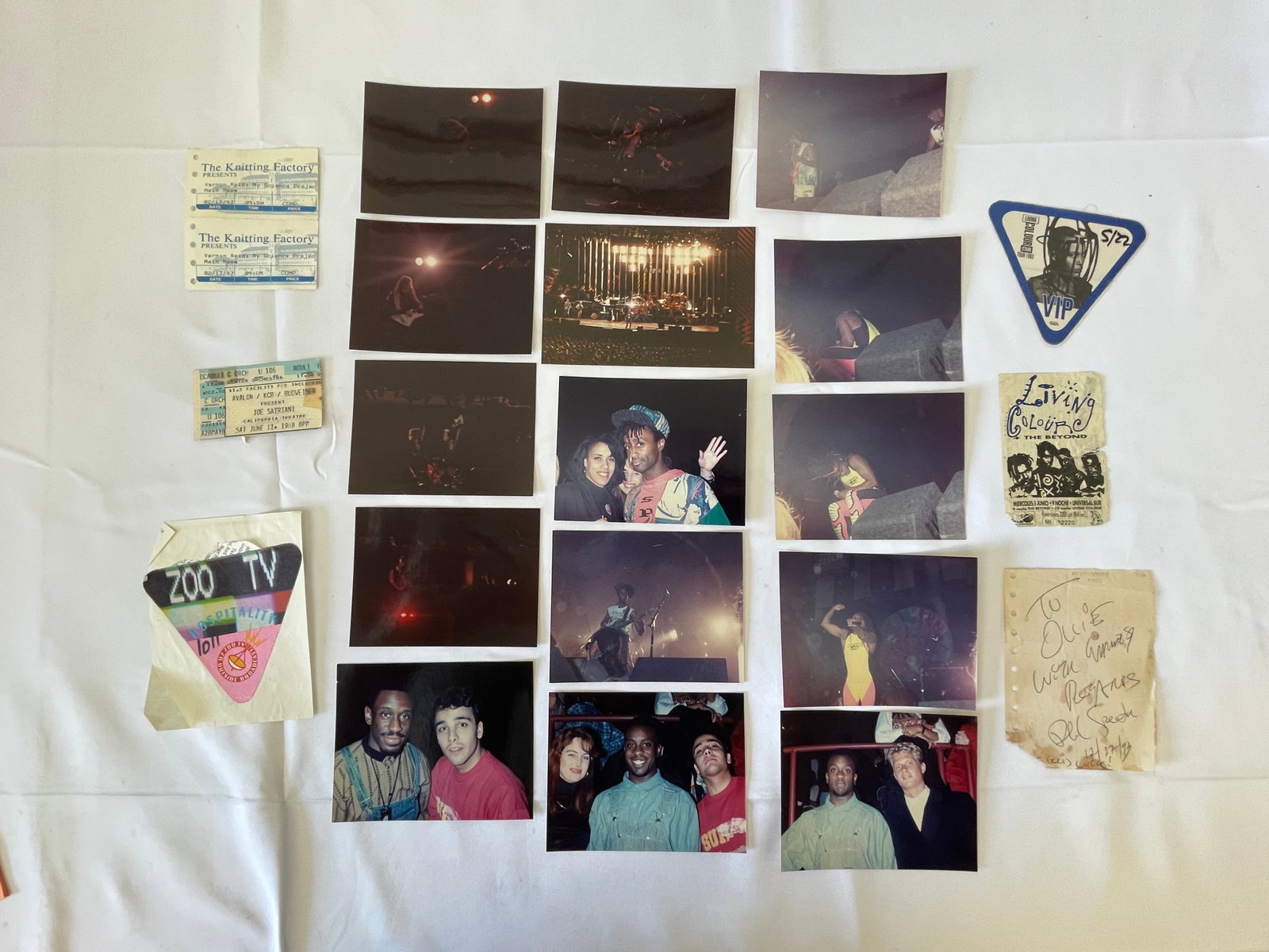 Living Colour & Rock Memorabilia Lot: Photos, Tickets, Passes, Autograph 1988-97 (1 of 6)