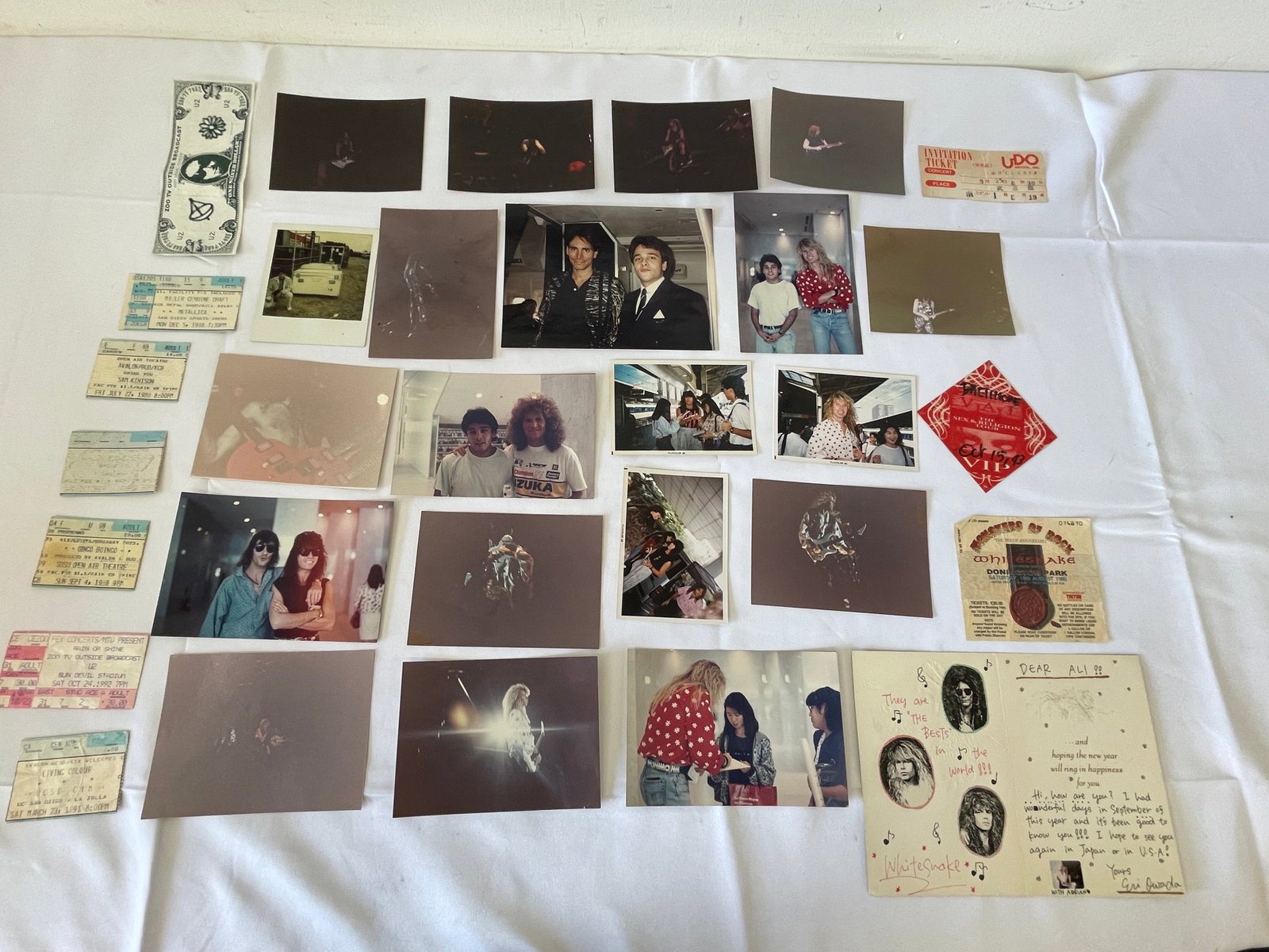 Whitesnake & Rock Concert Memorabilia Collection Photos Tickets VIP Pass 1988-1993 (1 of 9)