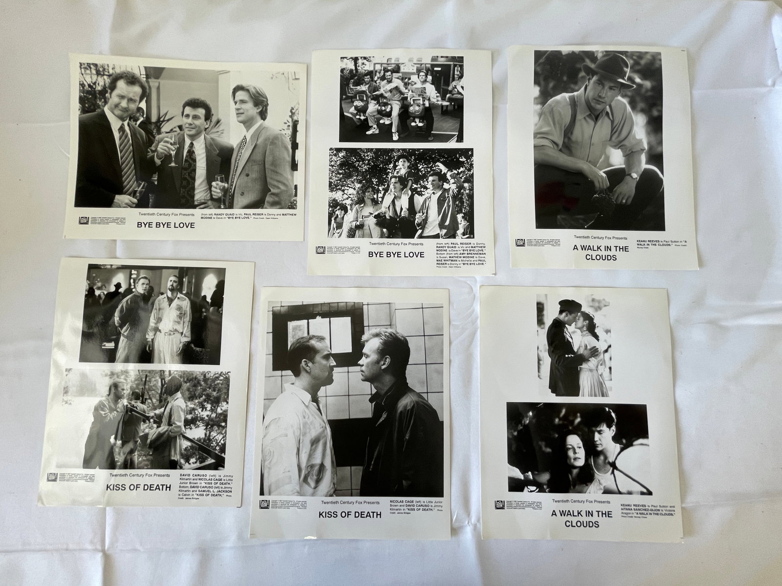 Twentieth Century Fox 1995 Movie Press Photos Bye Bye Love Kiss of Death Walk in Clouds (1 of 5)