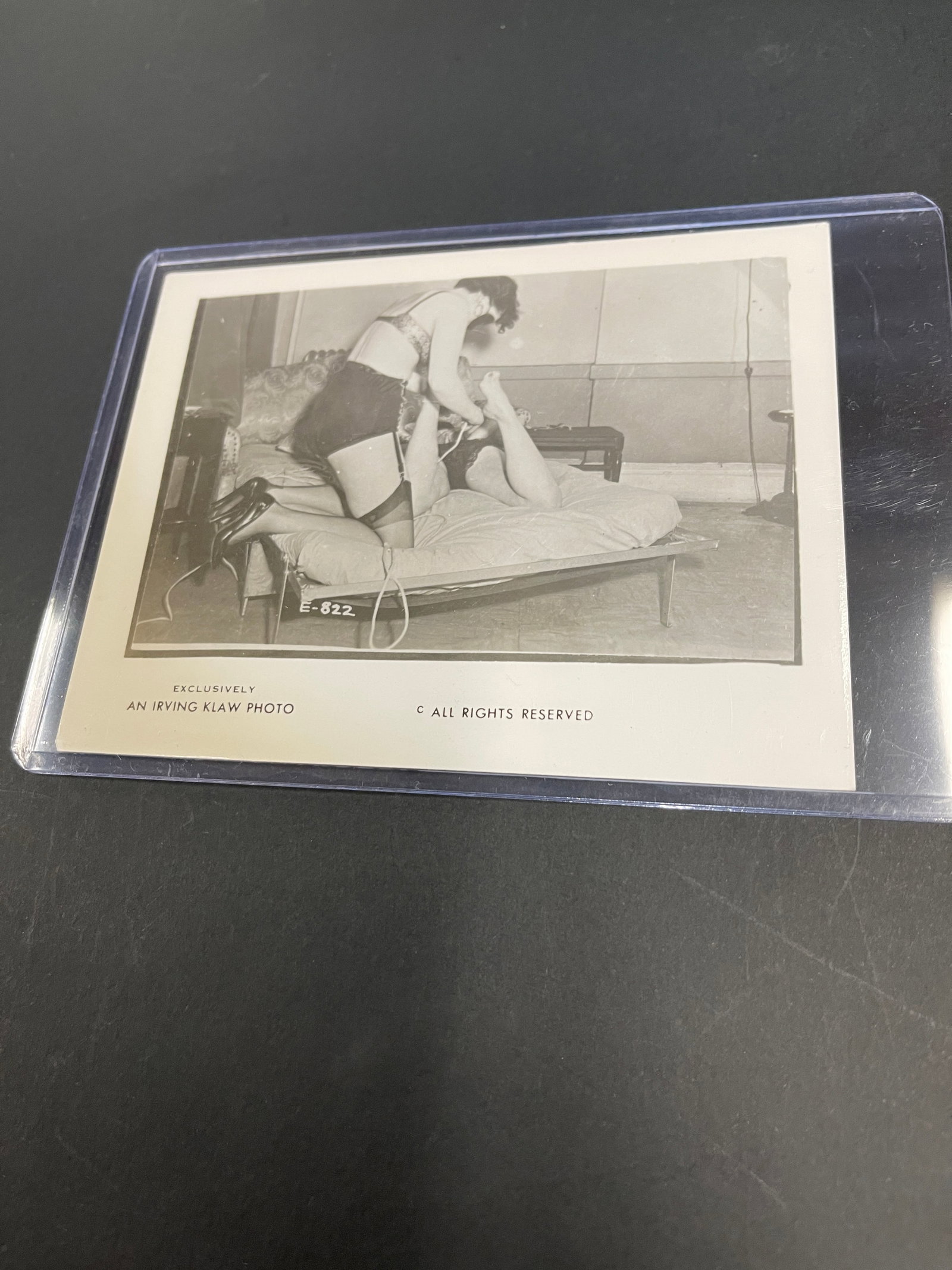 Bettie Page Vintage 1950's B&W Original Photograph By Irving Klaw: Bettie Page Vintage 1950's B&W Original Photograph By Irving Klaw. 3" x 5".