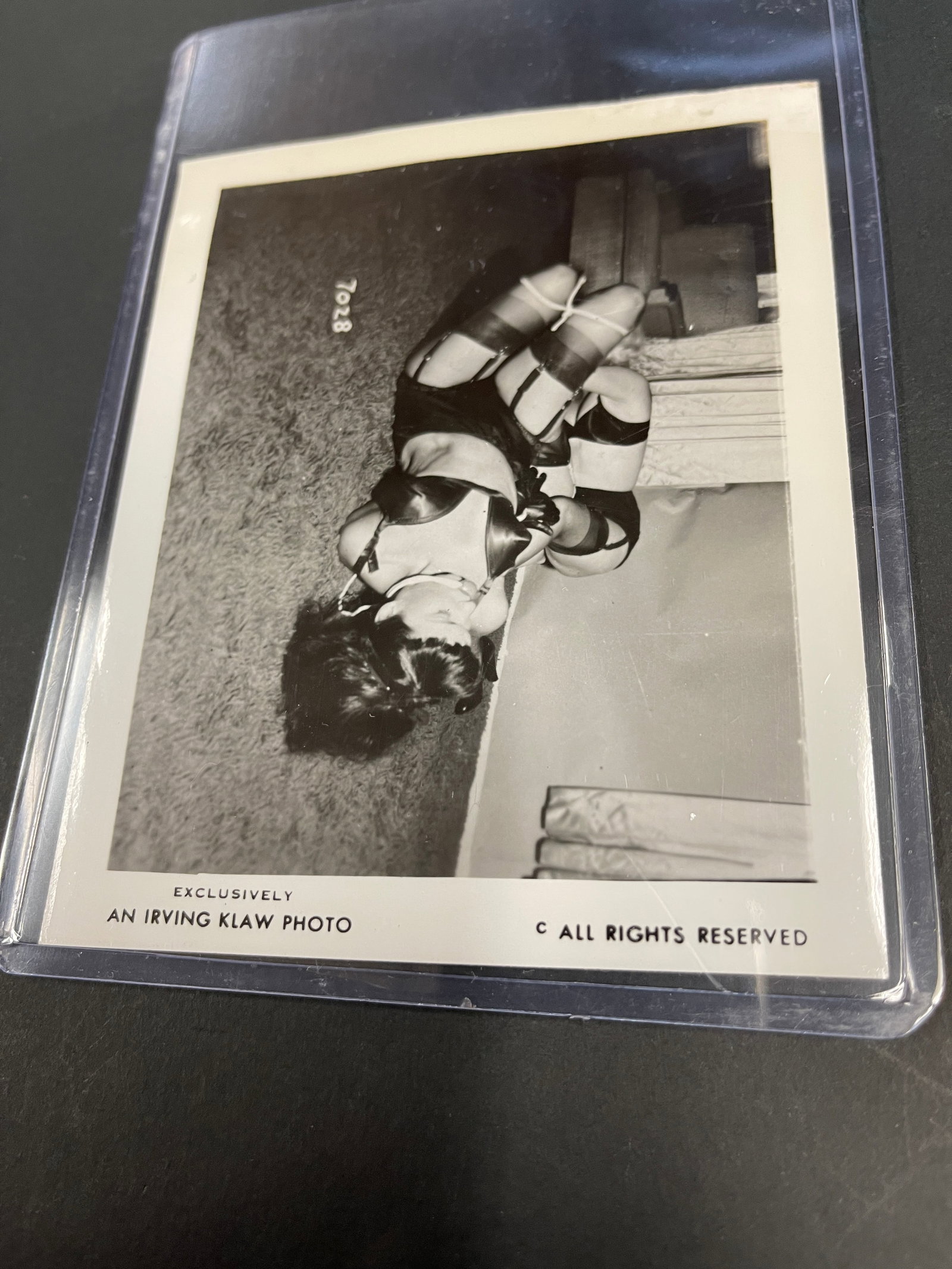 Bettie Page Vintage 1950's B&W Original Photograph By Irving Klaw: Bettie Page Vintage 1950's B&W Original Photograph By Irving Klaw. 3" x 5".