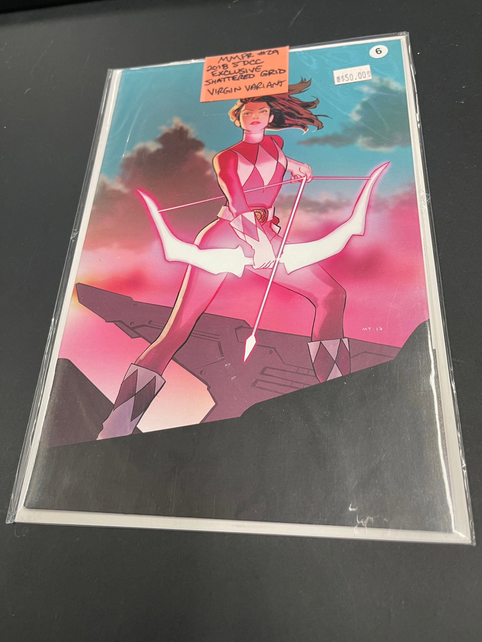 Mighty Morphin Power Rangers #17 SDCC 2018 Shattered Grid Virgin Variant Comic (1 of 1)
