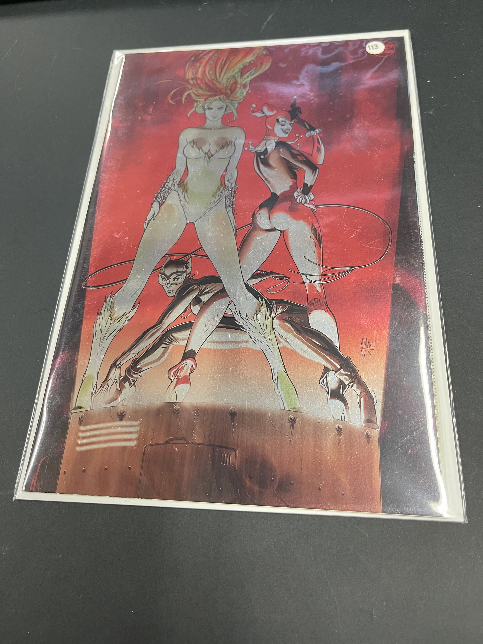 DC Comics Gotham City Sirens Catwoman Poison Ivy Harley Quinn Virgin Cover Art Print (1 of 1)