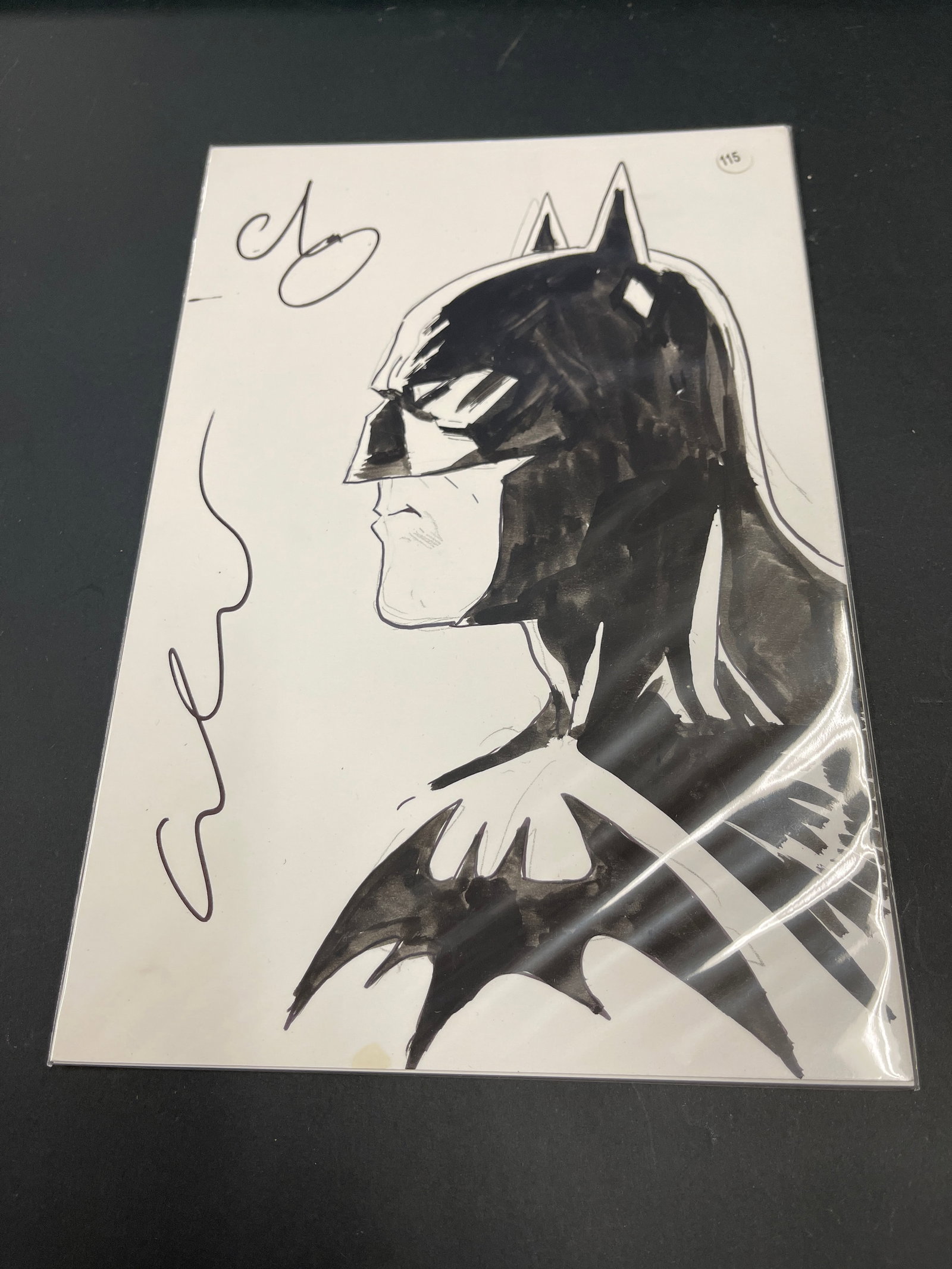 Batman DC Comics Original Sketch Art Signed by Edgar Isarr Escorcia with COA (1 of 2)