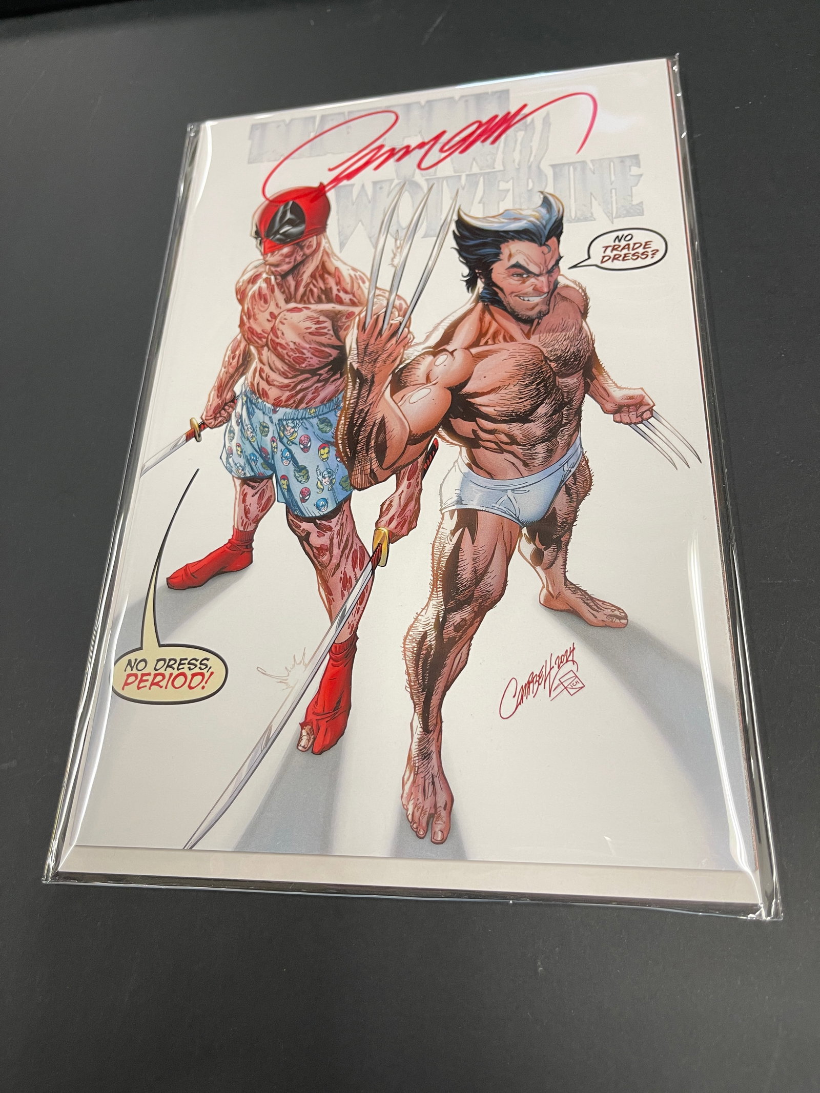 Deadpool Wolverine WWIII #1-B J. Scott Campbell Signed Exclusive Comic COA (1 of 2)