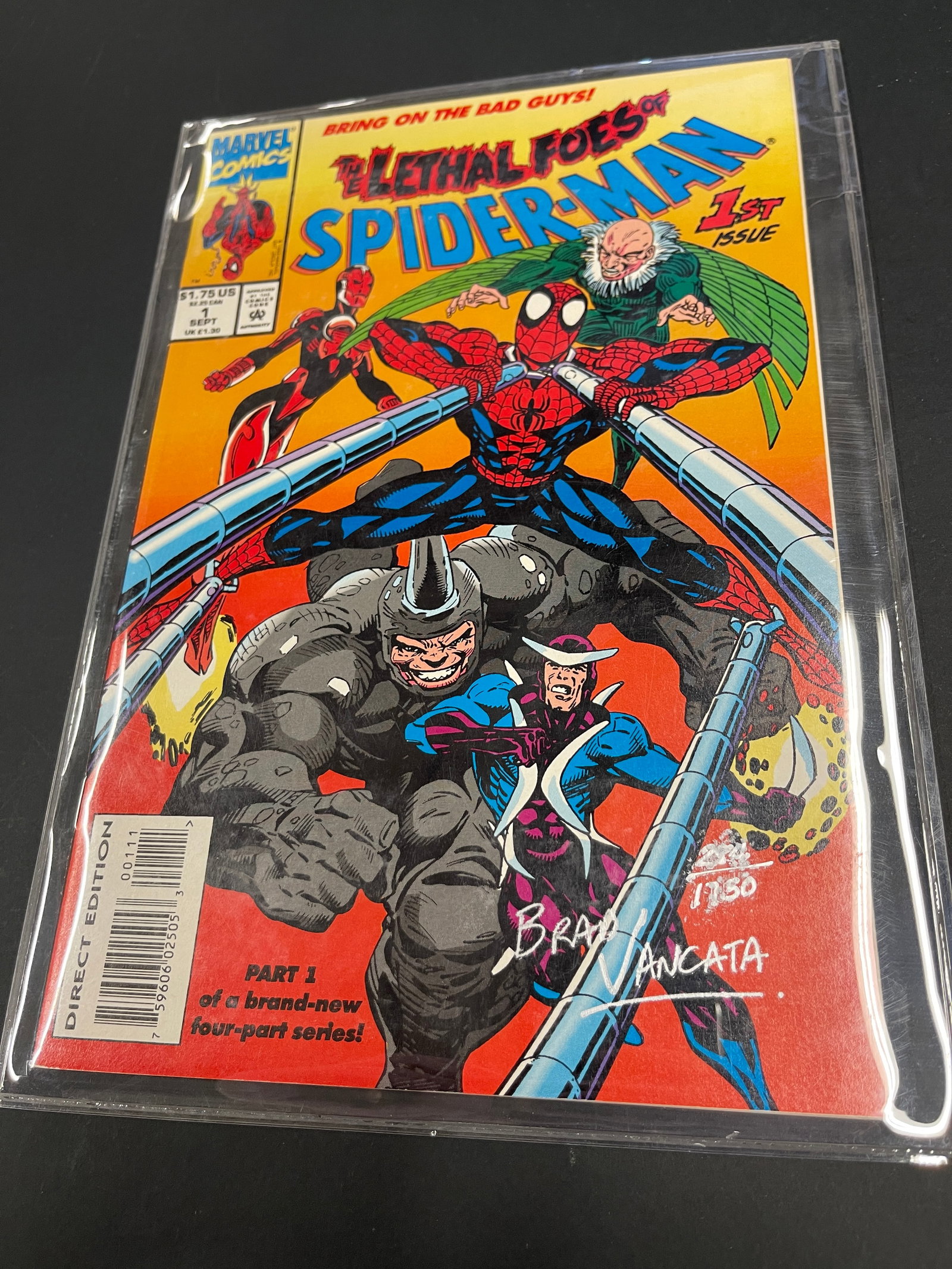 Lethal Foes of Spider-Man #1 Marvel Comics Signed Brad Vancata Dynamic Forces COA (1 of 3)