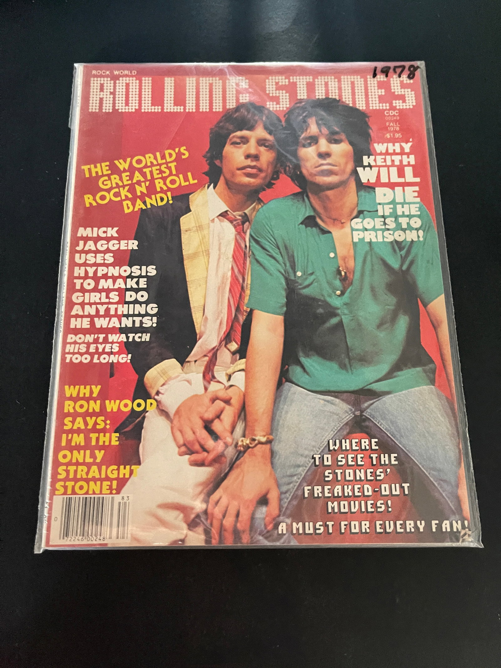 Rolling Stones 1978 Fan Magazine & Mick Jagger Vintage Press Photo Bundle (1 of 2)