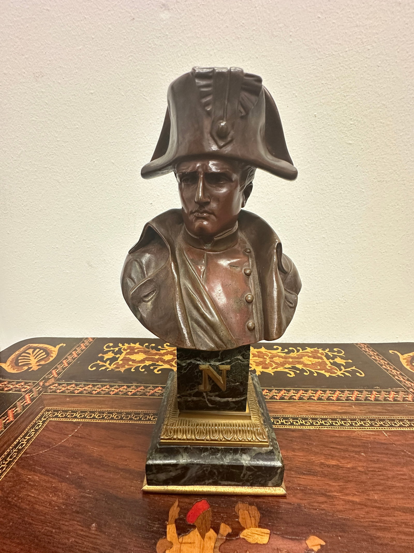 Napoleon Bonaparte Patinated Bronze Bust, Signed Limedo, Bronze Garanti Paris (1 of 9)