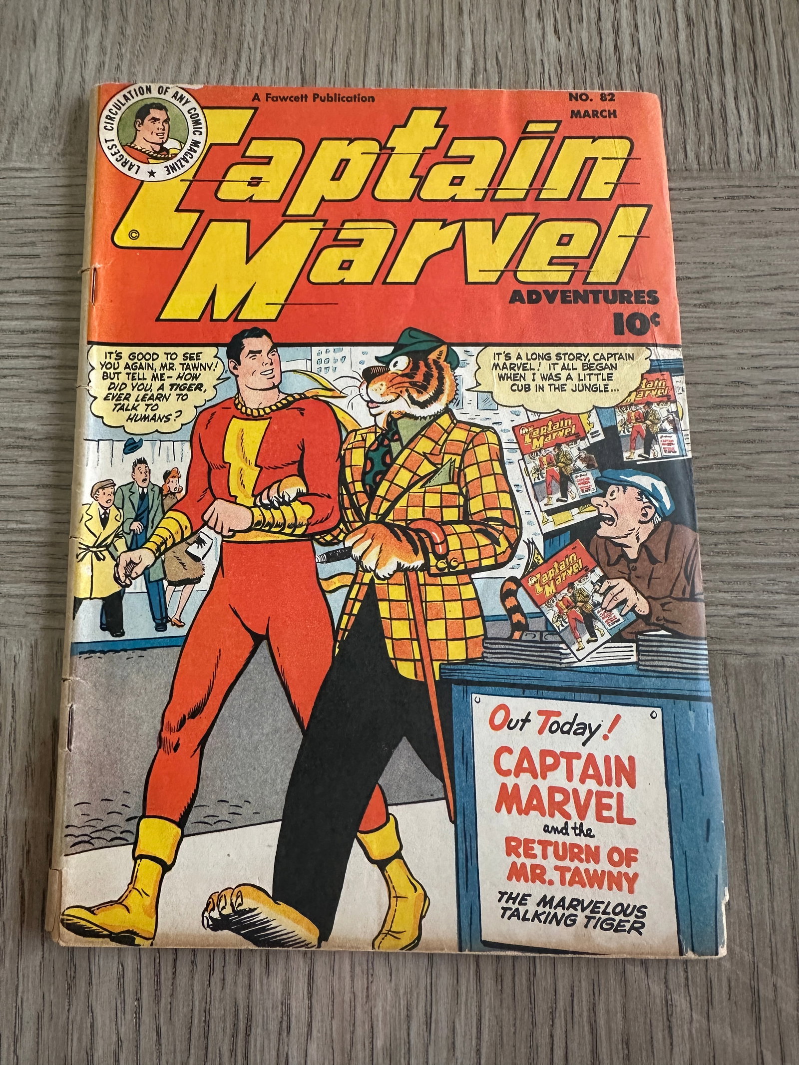 Captain Marvel Adventures #82 Fawcett Comics 1948 Mr. Tawny Cover (1 of 3)