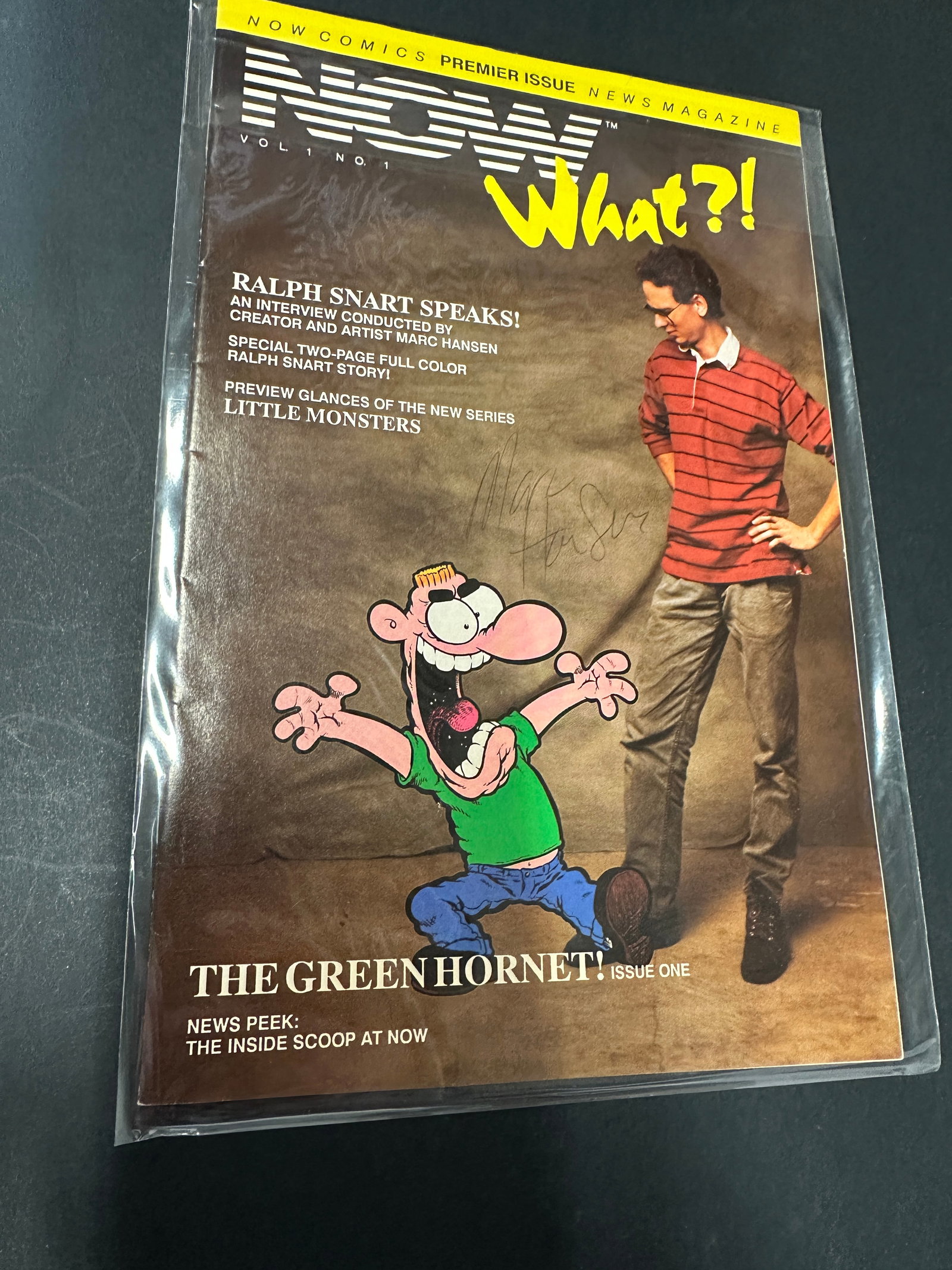 Now What?! Now Comics Premier Issue News Magazine Vol.1 No.1 Signed Marc Hansen (1 of 4)