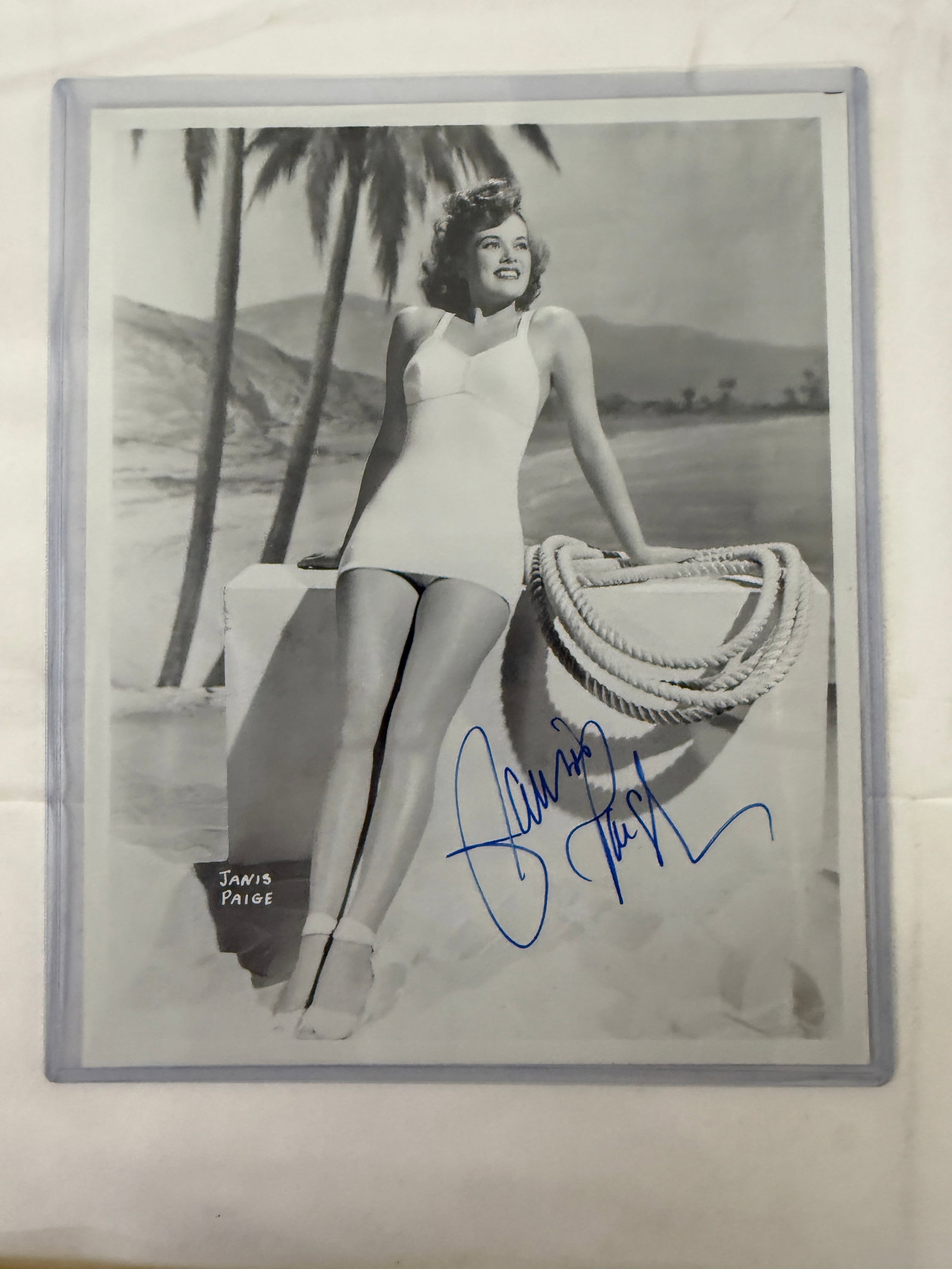 Janis Paige Signed Vintage Black & White 8x10 Publicity Photo Hollywood Actress (1 of 6)