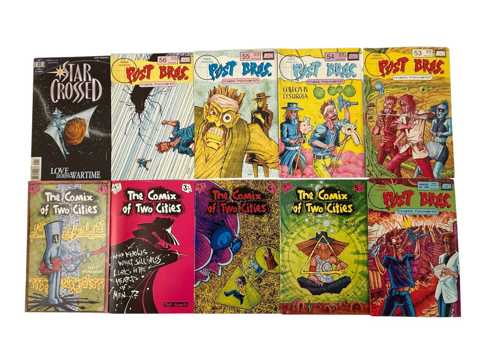 Those Annoying Post Bros. & Comix of Two Cities Matt Howarth Comic Book Lot x10 (1 of 1)