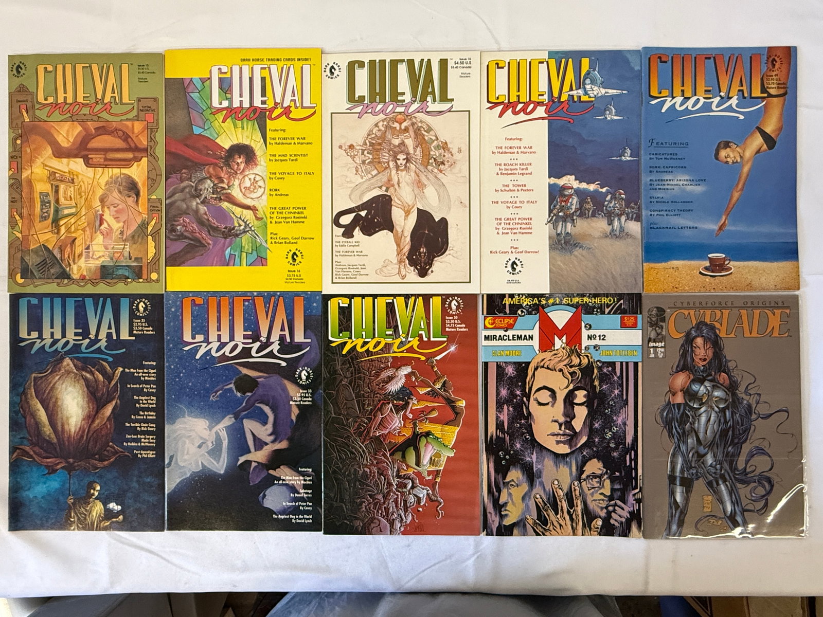 Cheval Noir Dark Horse Comics Mixed Lot x8 + Miracleman #12 + Cyblade #1 (1 of 1)