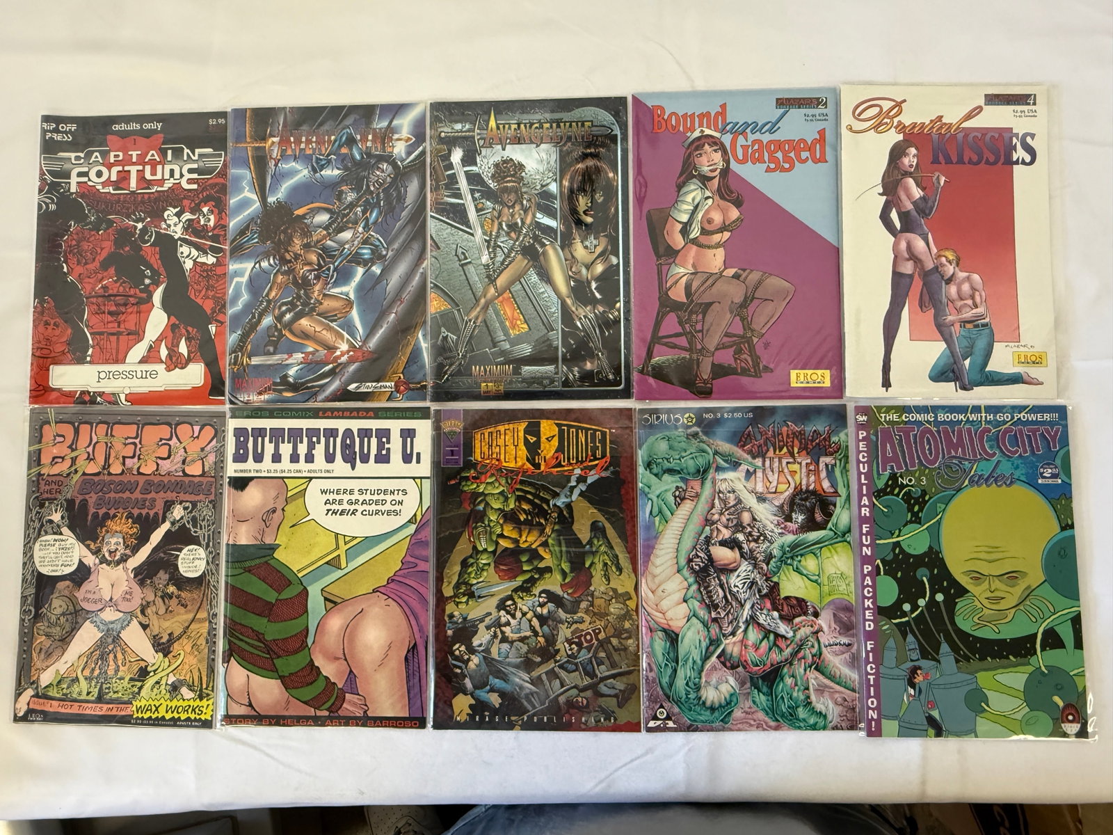 Adult Comics Collection 10 Issues Avengelyne Bound Gagged Atomic City 1990s (1 of 1)
