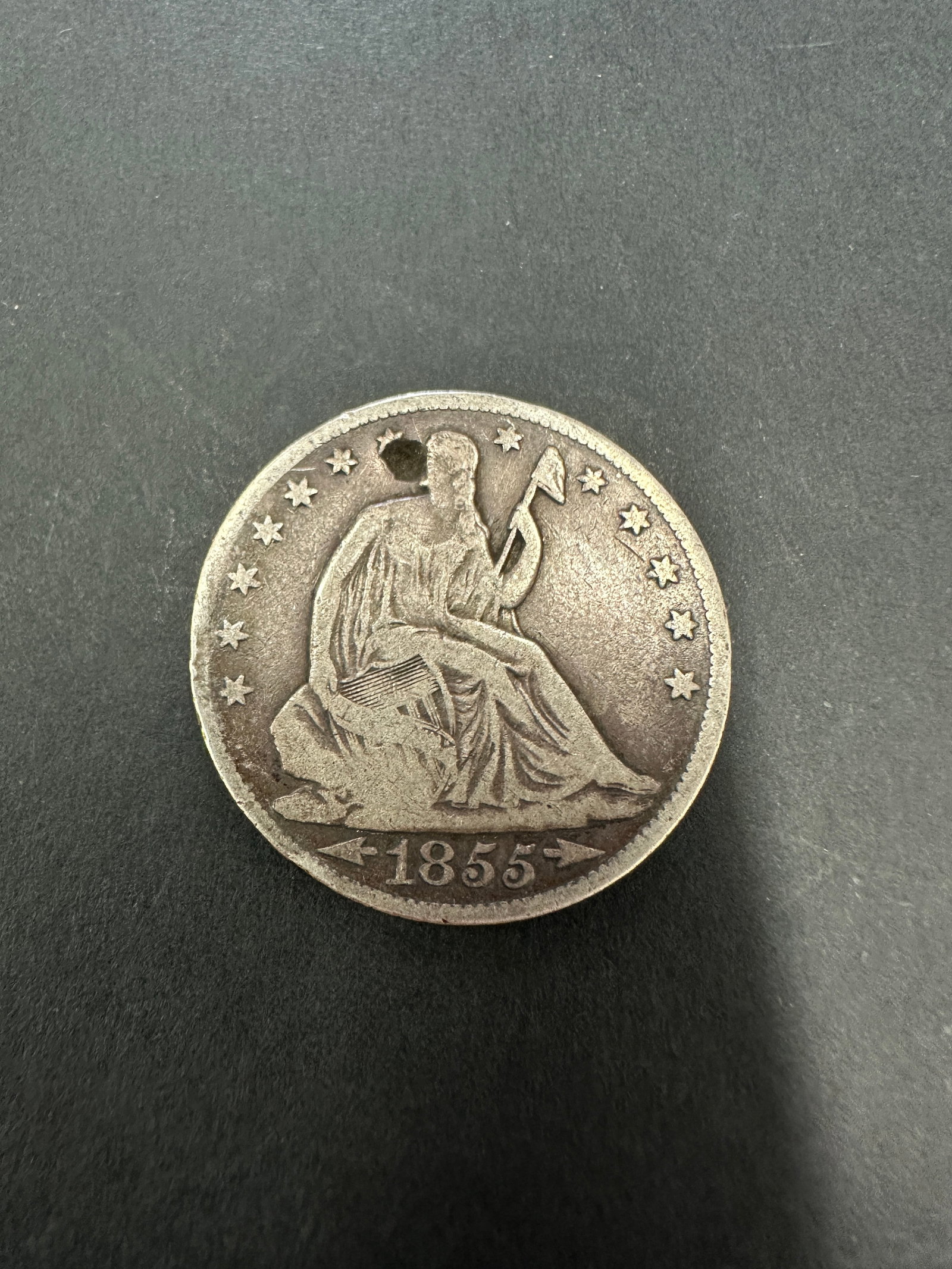 1855-O Liberty Seated Silver Half Dollar Arrows Coin (1 of 4)