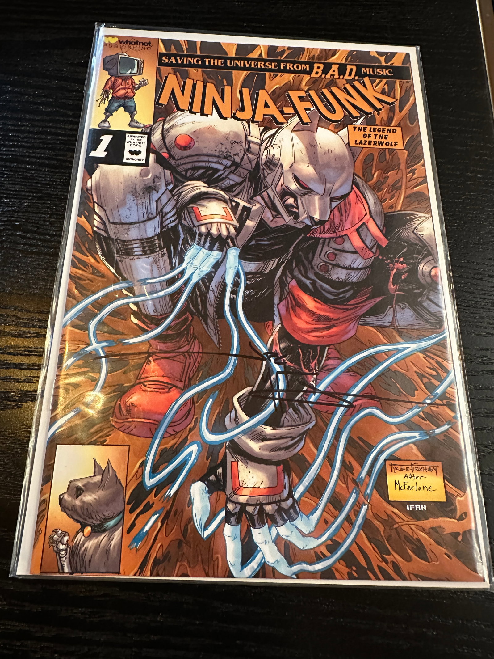 Ninja-Funk #1 Signed Comic Book Whatnot Publishing McFarlane Homage Cover w/COA (1 of 2)