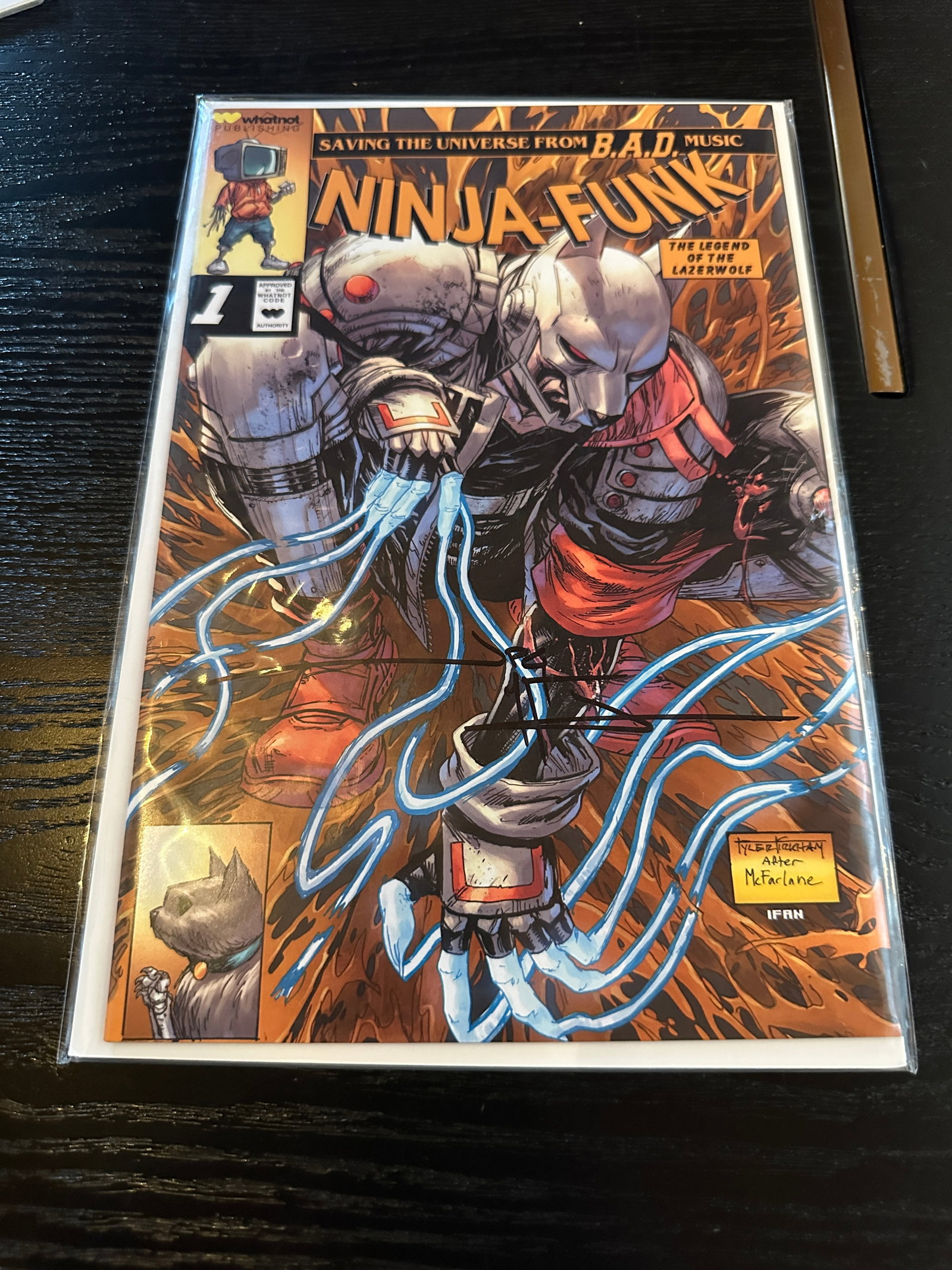 Ninja-Funk #1 Whatnot Publishing Signed Comic Book with COA Street Level Hero (1 of 2)
