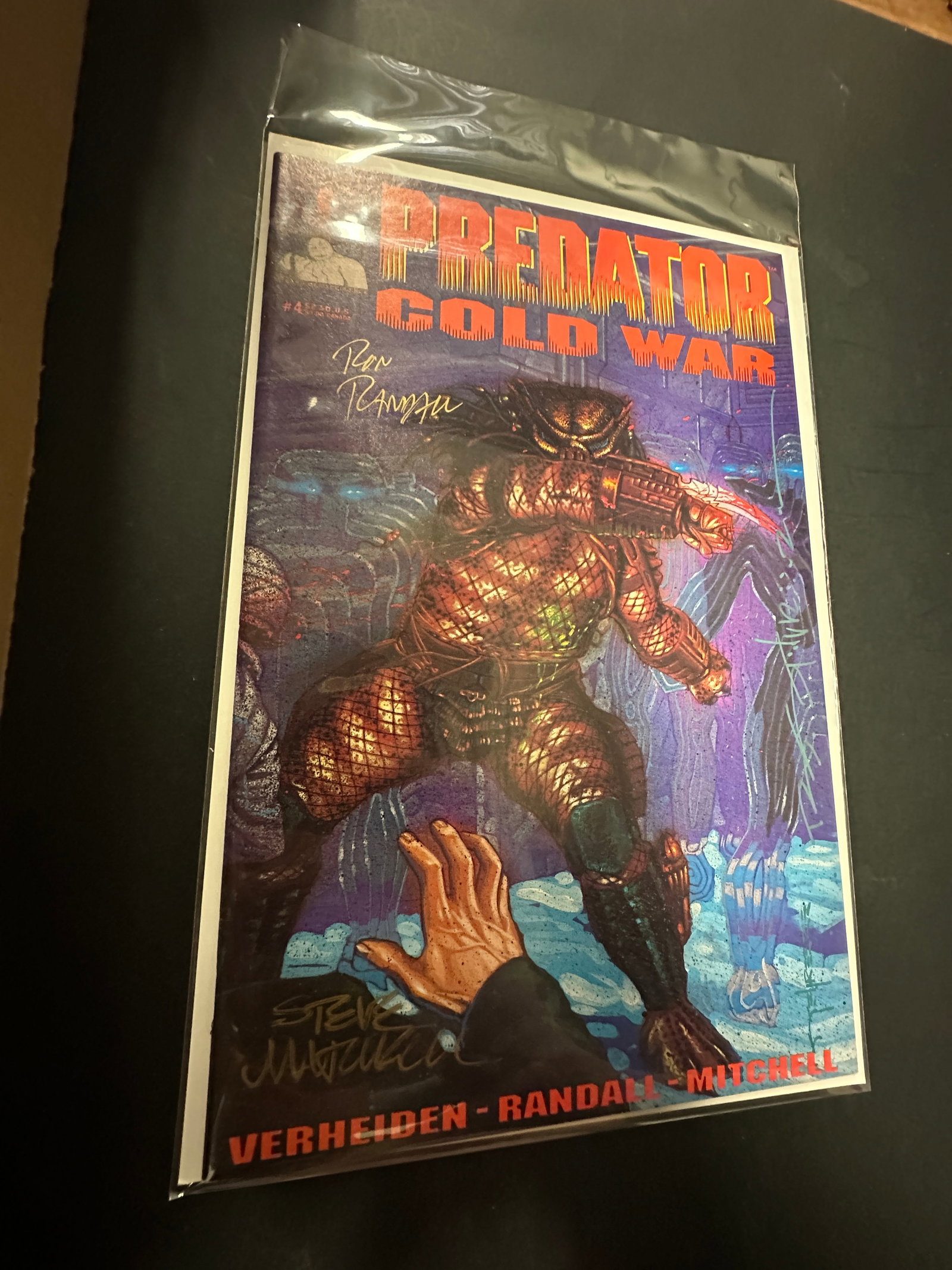 Predator Cold War #4 Dark Horse Comics Dual Signed Randall Mitchell COA (1 of 3)