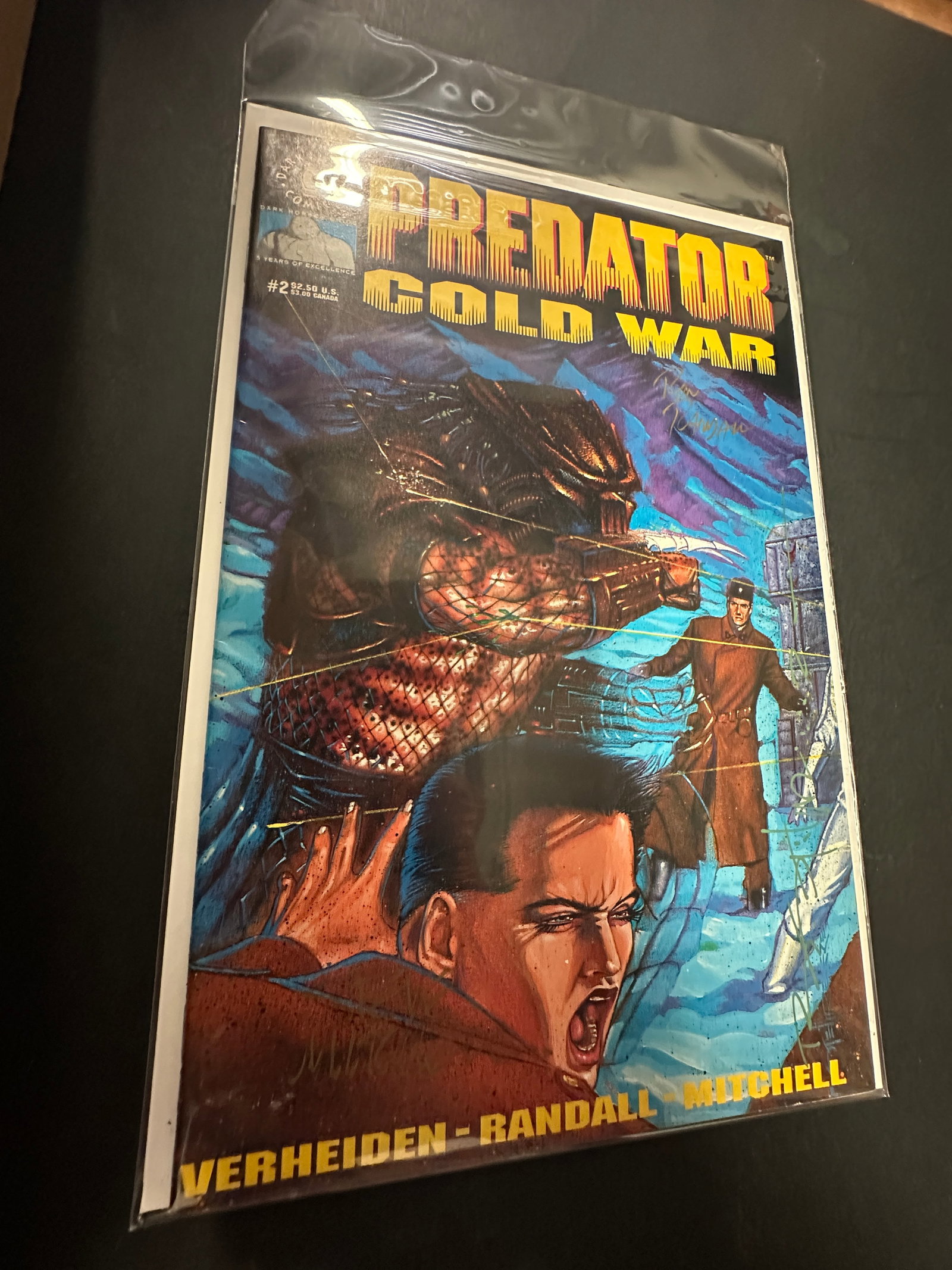 Predator Cold War #2 Dark Horse Comics Signed x3 with Certificate of Authenticity (1 of 5)