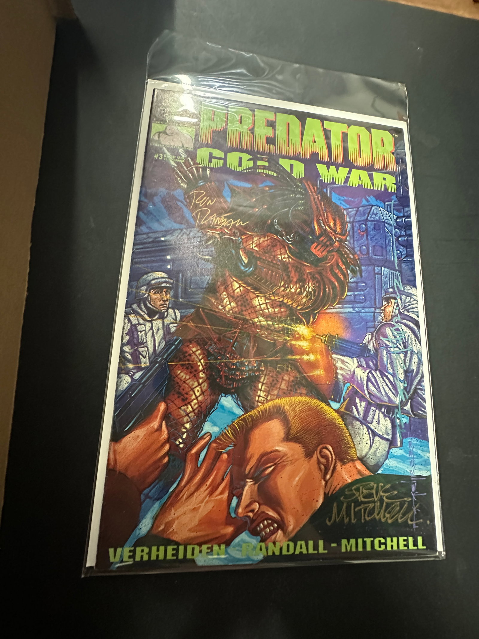 Predator Cold War #3 Dark Horse Comics Dual Signed Randall & Mitchell w/ COA (1 of 5)