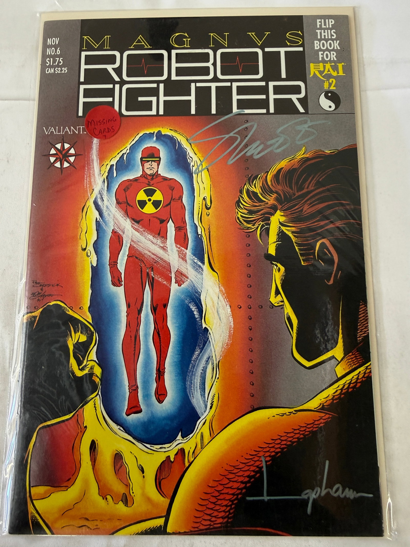 Magnus Robot Fighter Valiant Comics #6 Signed Twice w/ Rai #2 Flip Book (1 of 3)