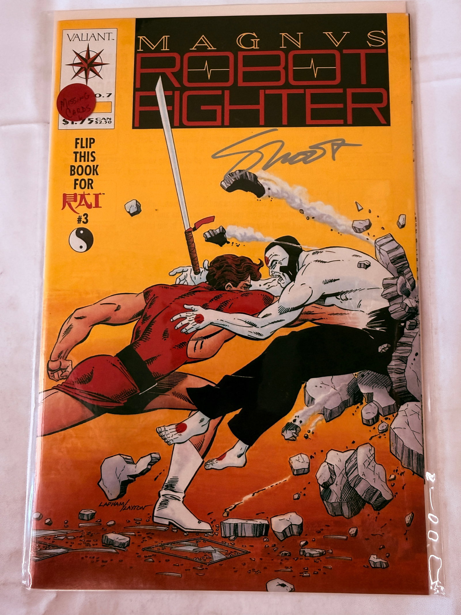 Magnus Robot Fighter Valiant Comics #7 Signed Issue Flip Book Rai #3: Magnus Robot Fighter Valiant Comics #7 Signed Issue Flip Book Rai #3
